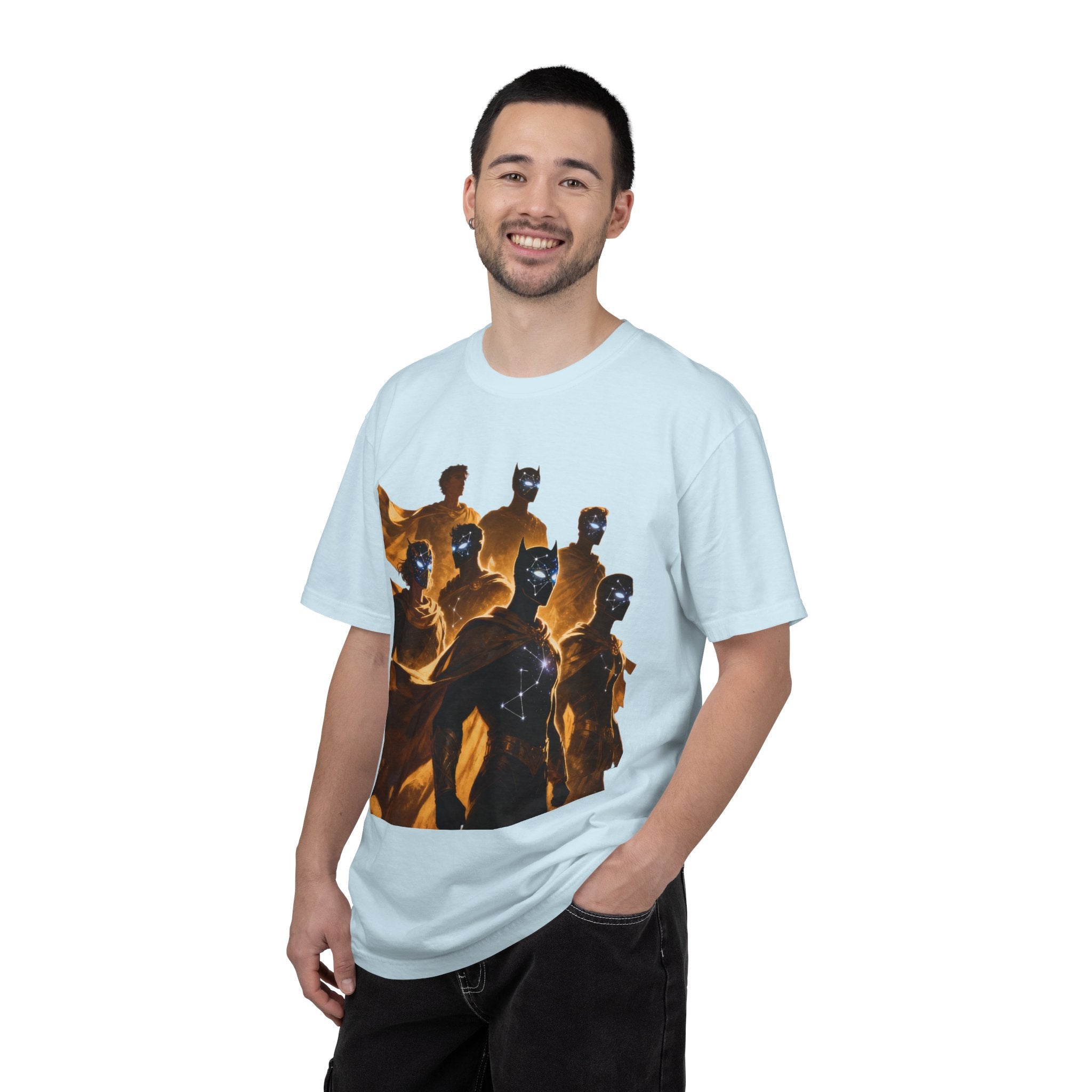 PRB Cosmic Heroes Graphic Tee (Golden Cloaks & Starry Faces) by Power Runs Black