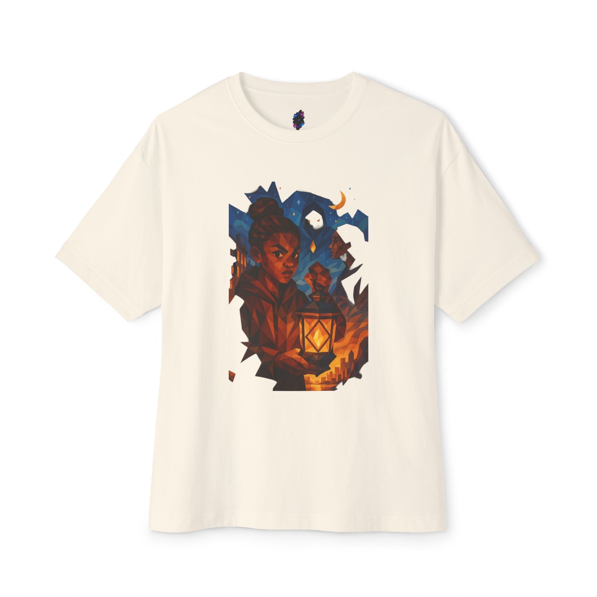 PRB Lantern Night Graphic Tee — Mystical Night Walk Art T-Shirt by Power Runs Black