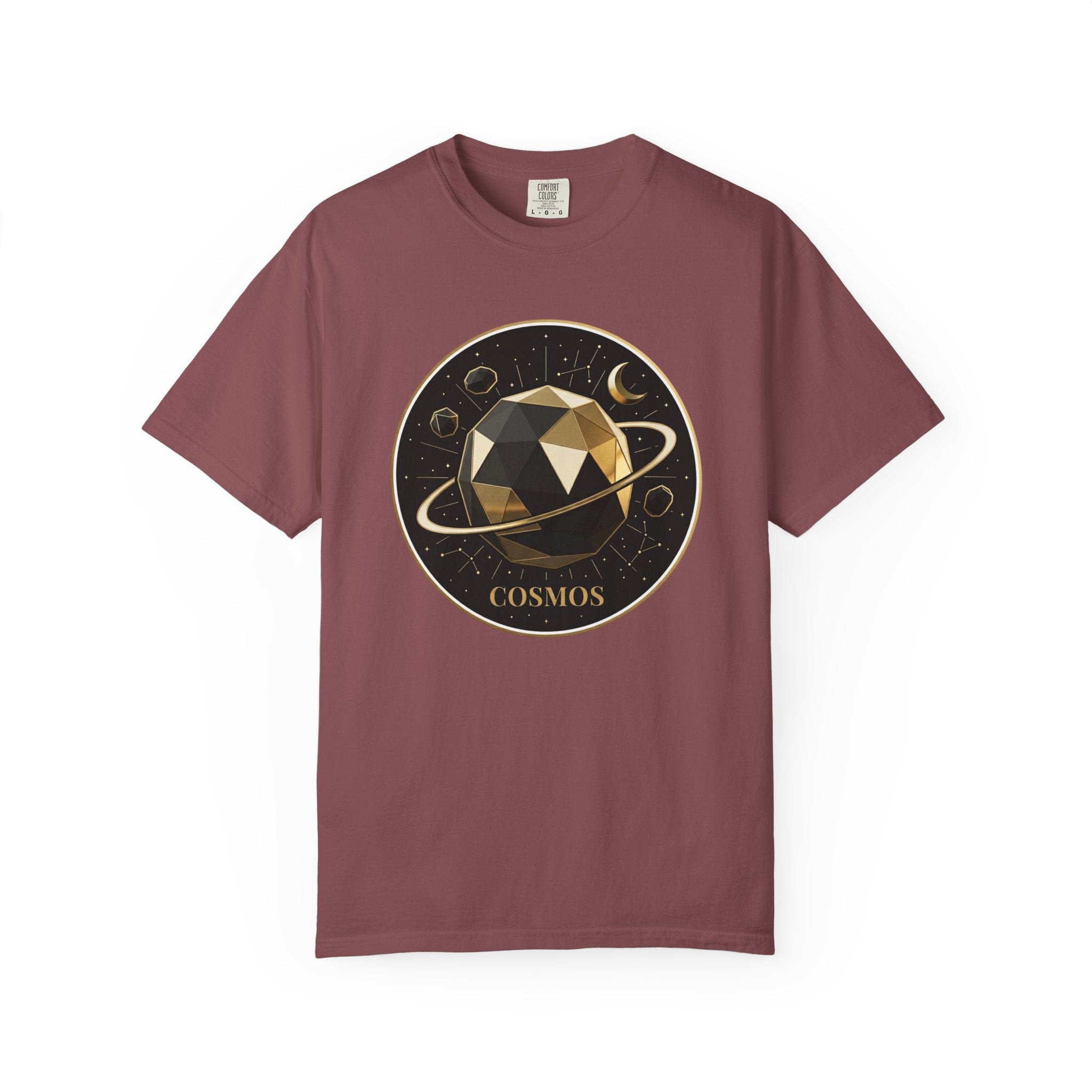PRB Cosmos Geometric Planet T-Shirt by Power Runs Black
