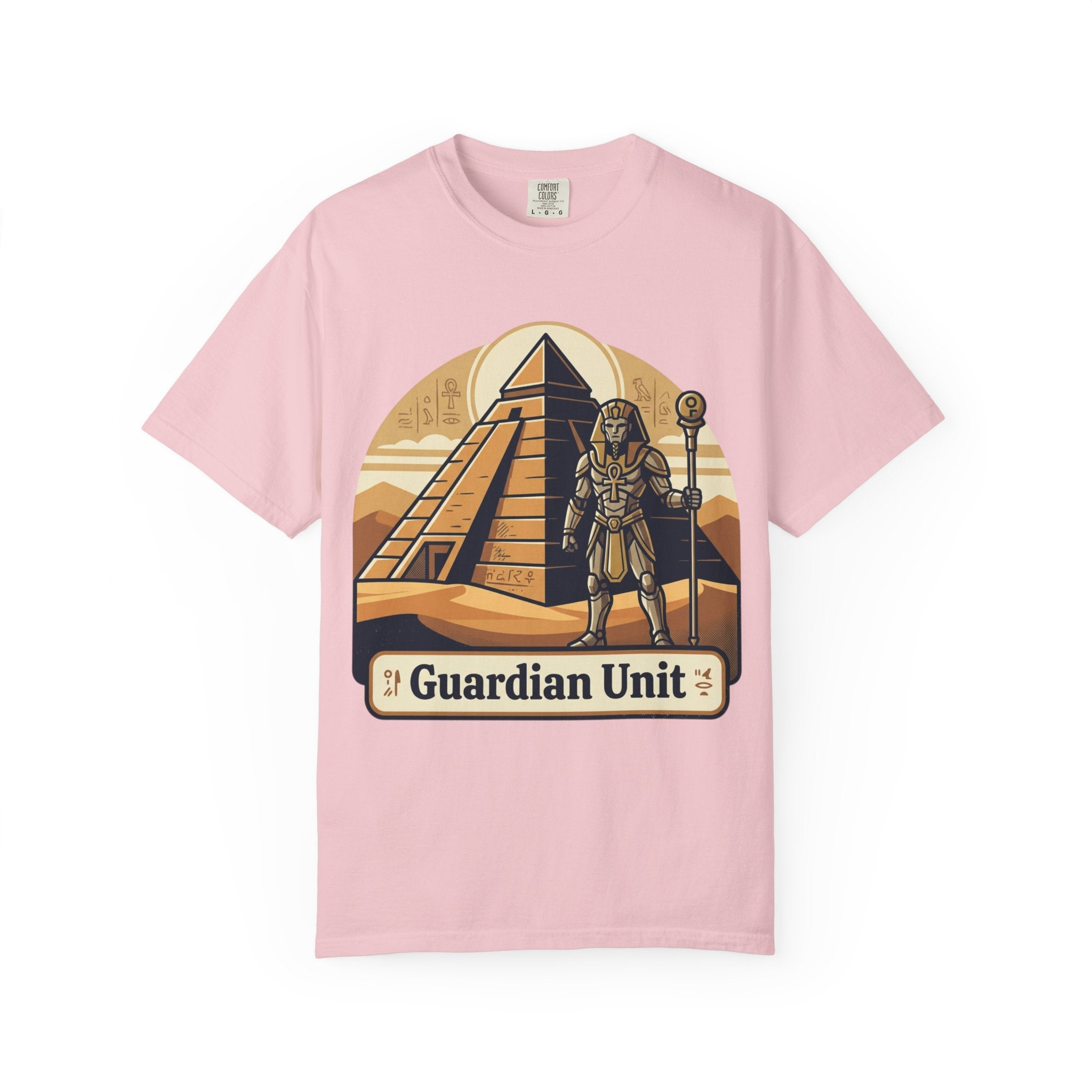 Power Runs Black PRB Guardian Unit T-Shirt — Egyptian Pyramid Sci‑Fi Graphic Tee by Power Runs Black