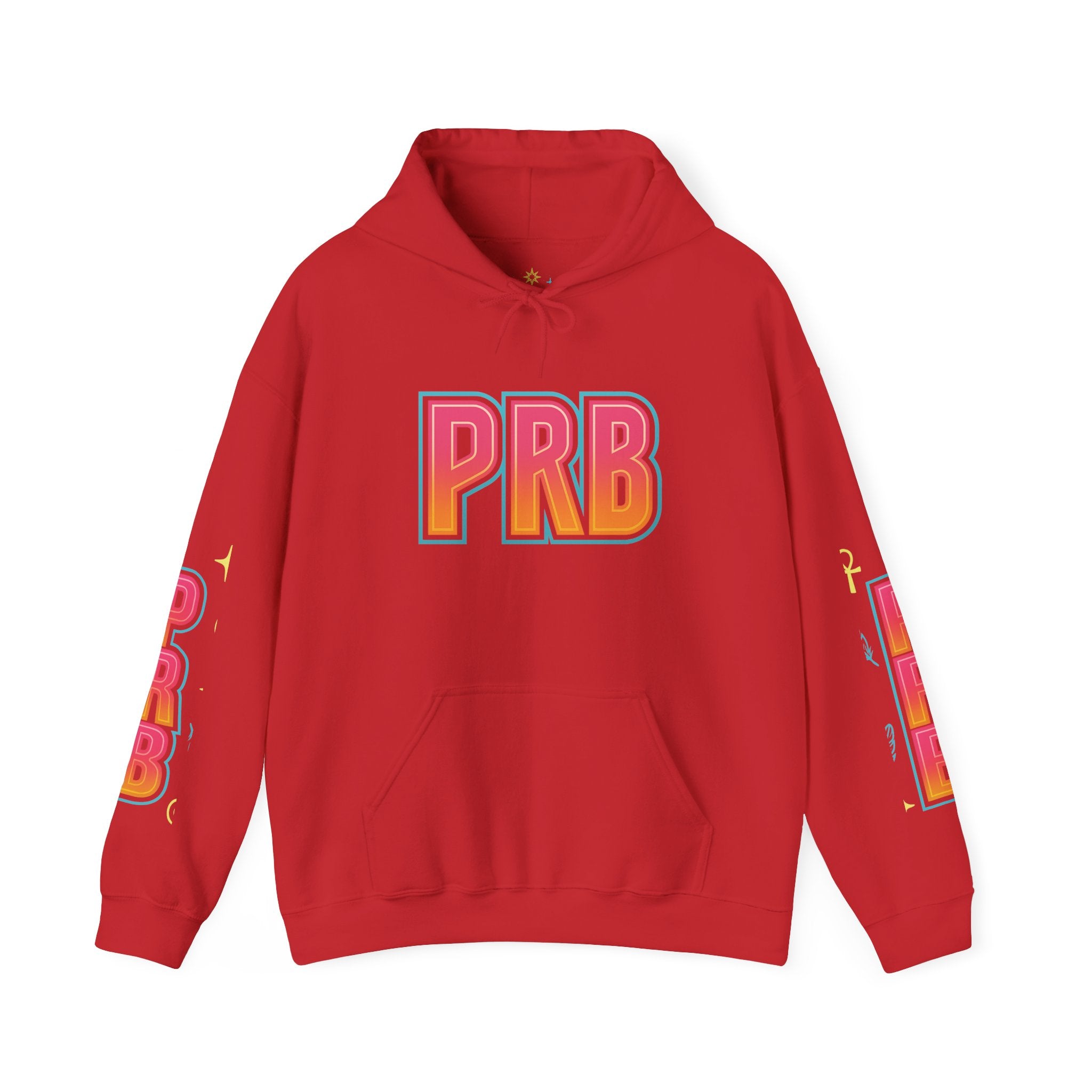 PRB Graphic Hoodie — Colorful Cityscape Pullover by Power Runs Black