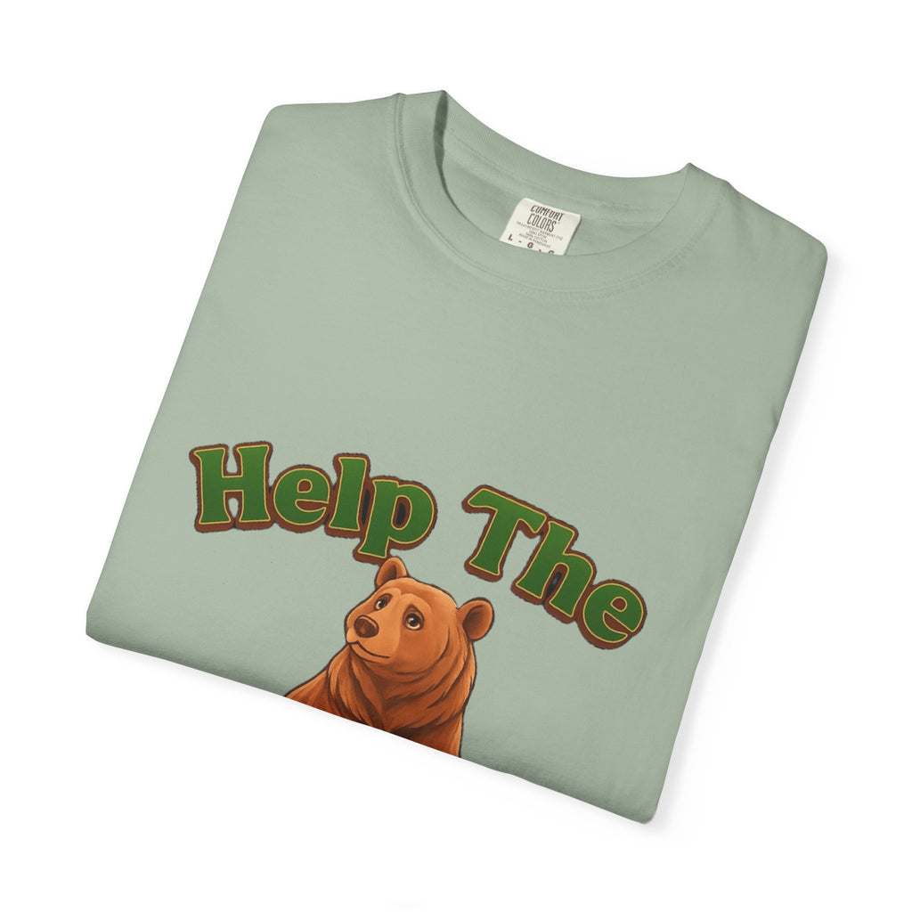 PRB Help The Bear T-shirt | Cute Sitting Bear Illustration by Printify