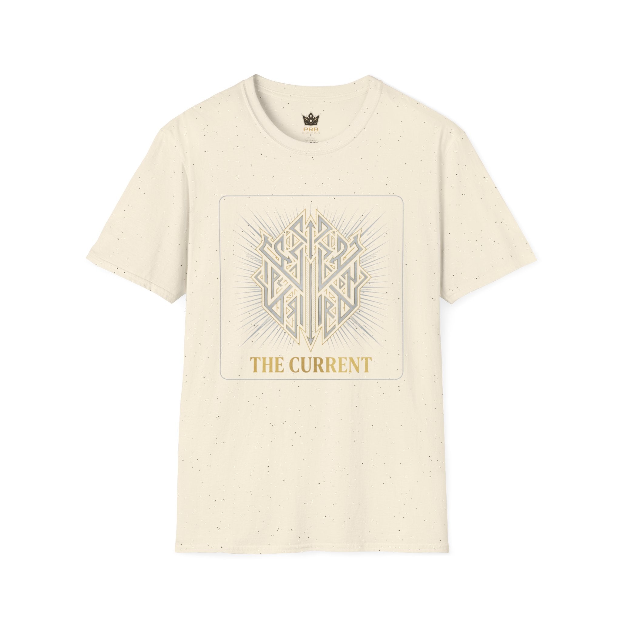 Power Runs Black PRB The Current Geometric Logo T-Shirt by Power Runs Black