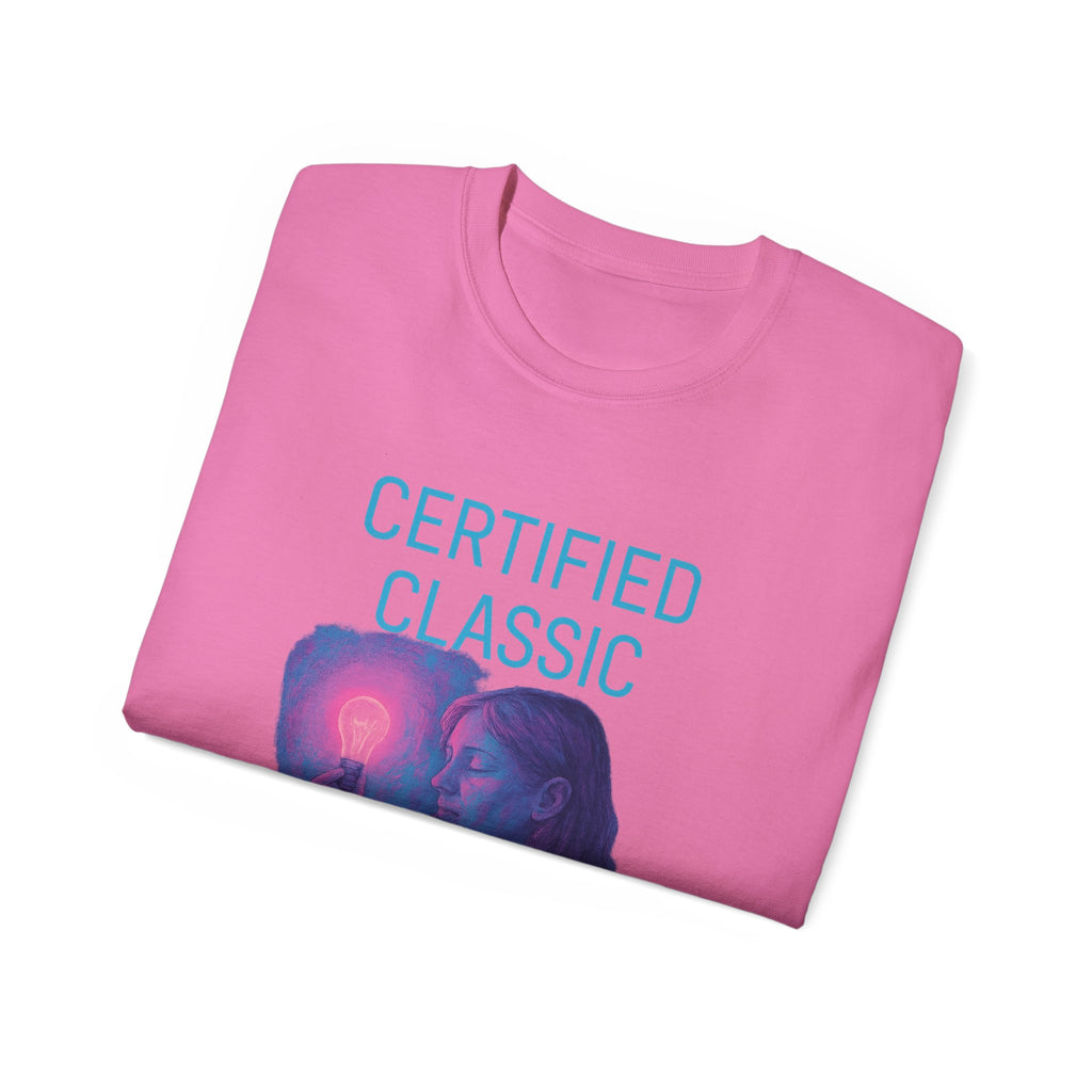 PRB Certified Classic portrait tee | Retro portrait holding light by Power Runs Black