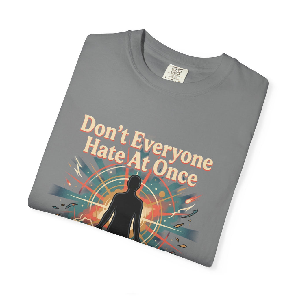 Power Runs Black Don't Everyone Hate Me Once" Retro Silhouette Graphic Tee by Printify