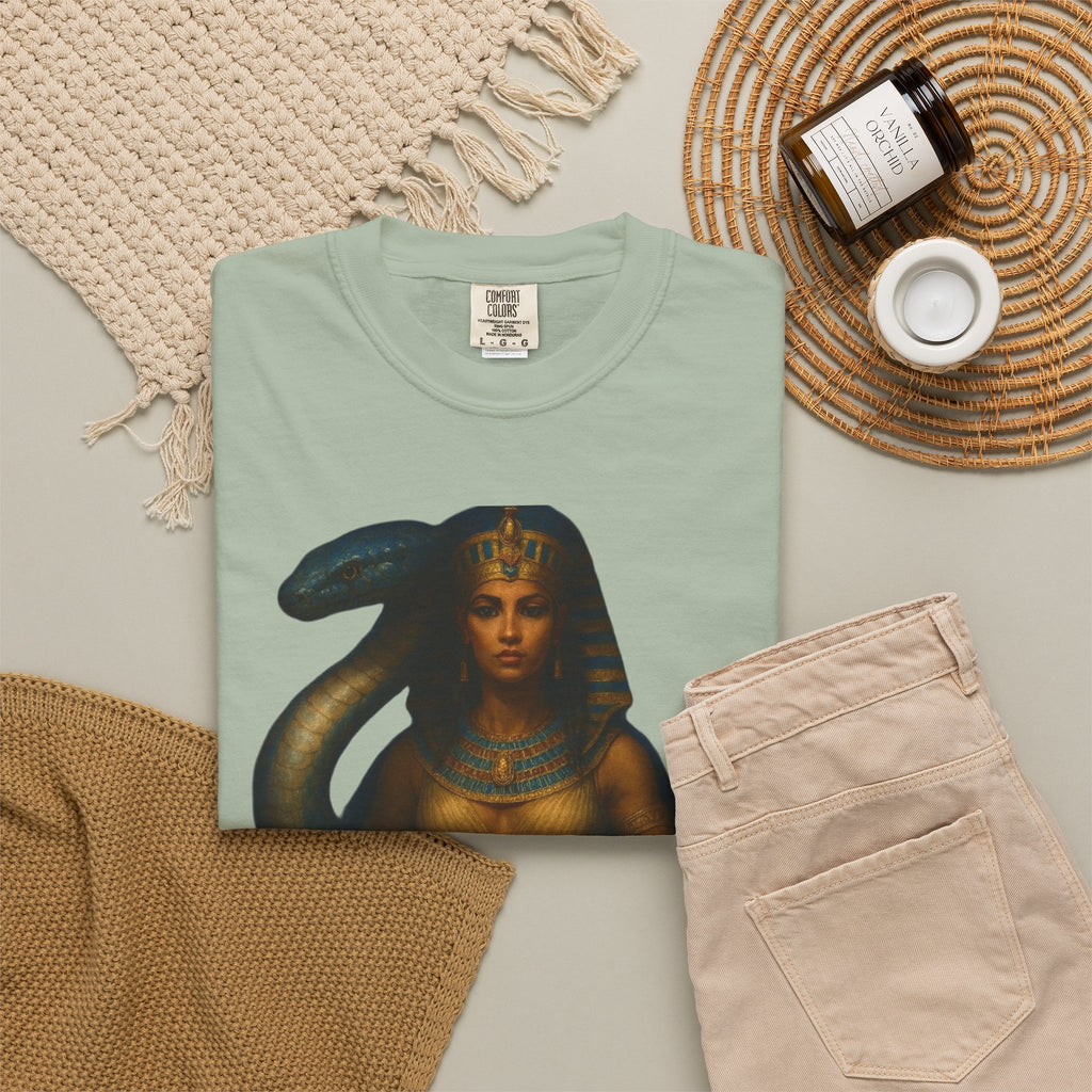 PRB Egyptian Goddess with Snake T-Shirt | Pharaoh Serpent Art Tee by Power Runs Black