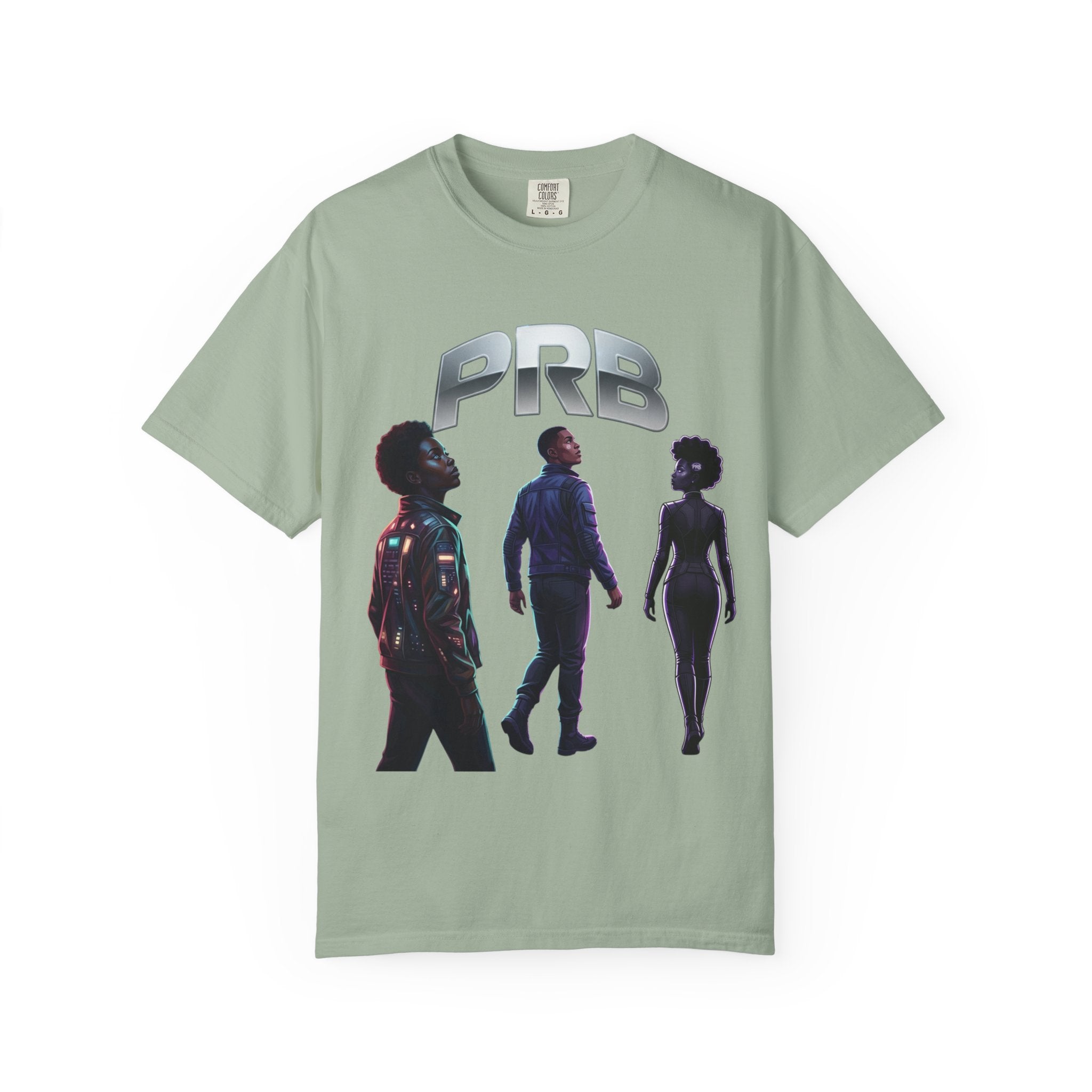 Printify PRB Silhouette Band T-Shirt — Retro Futuristic Music Tee - T-Shirt