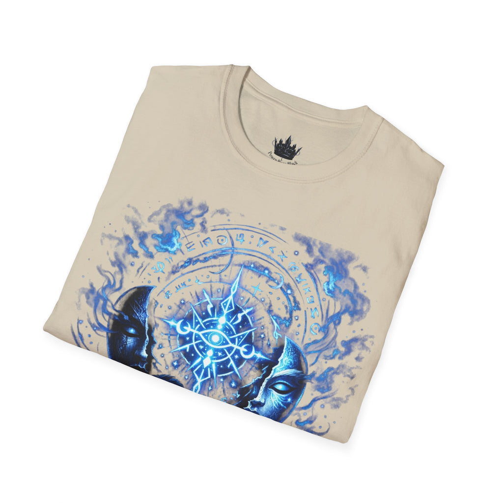 PRB Mystic Oceanic Spell T-Shirt — Blue Serpent & Moon Magic Tee by Power Runs Black