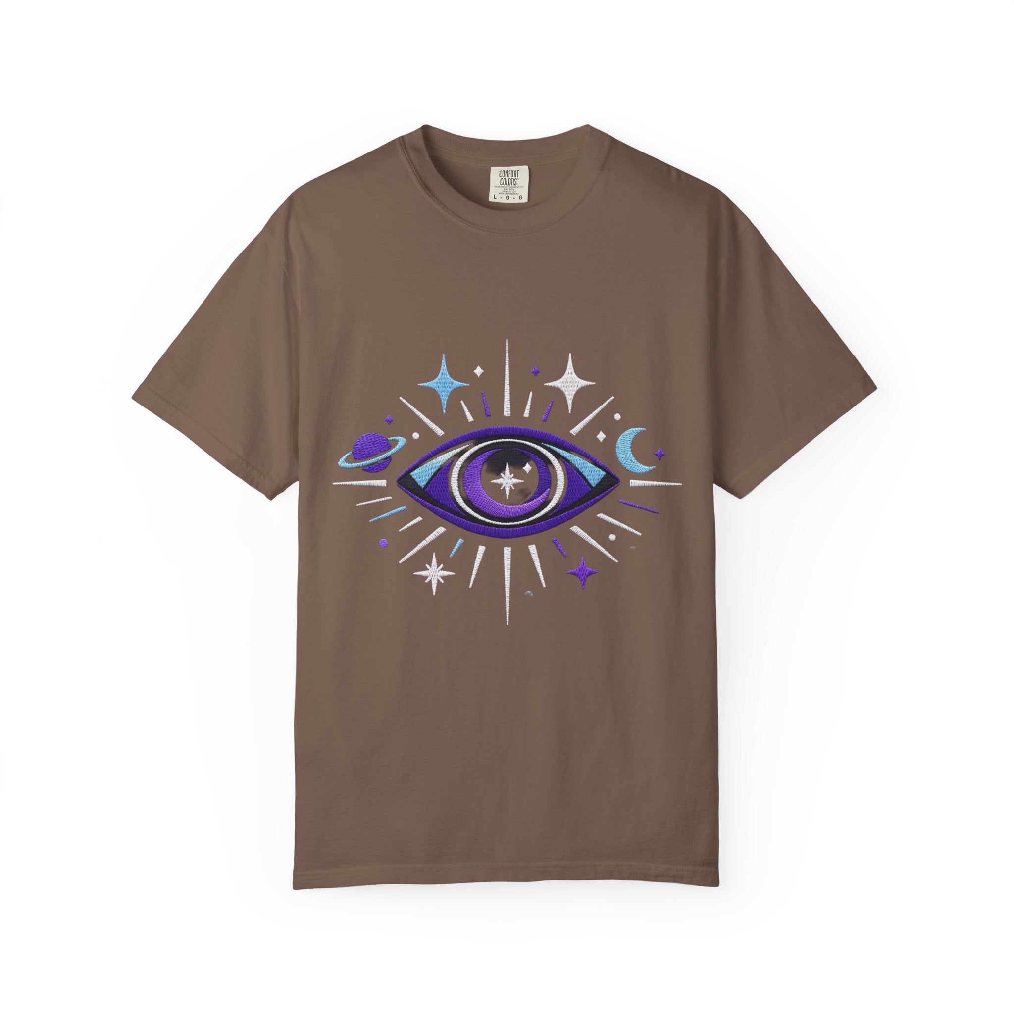 PRB Mystic All-Seeing Eye T-shirt | Cosmic Moon and Stars by Printify