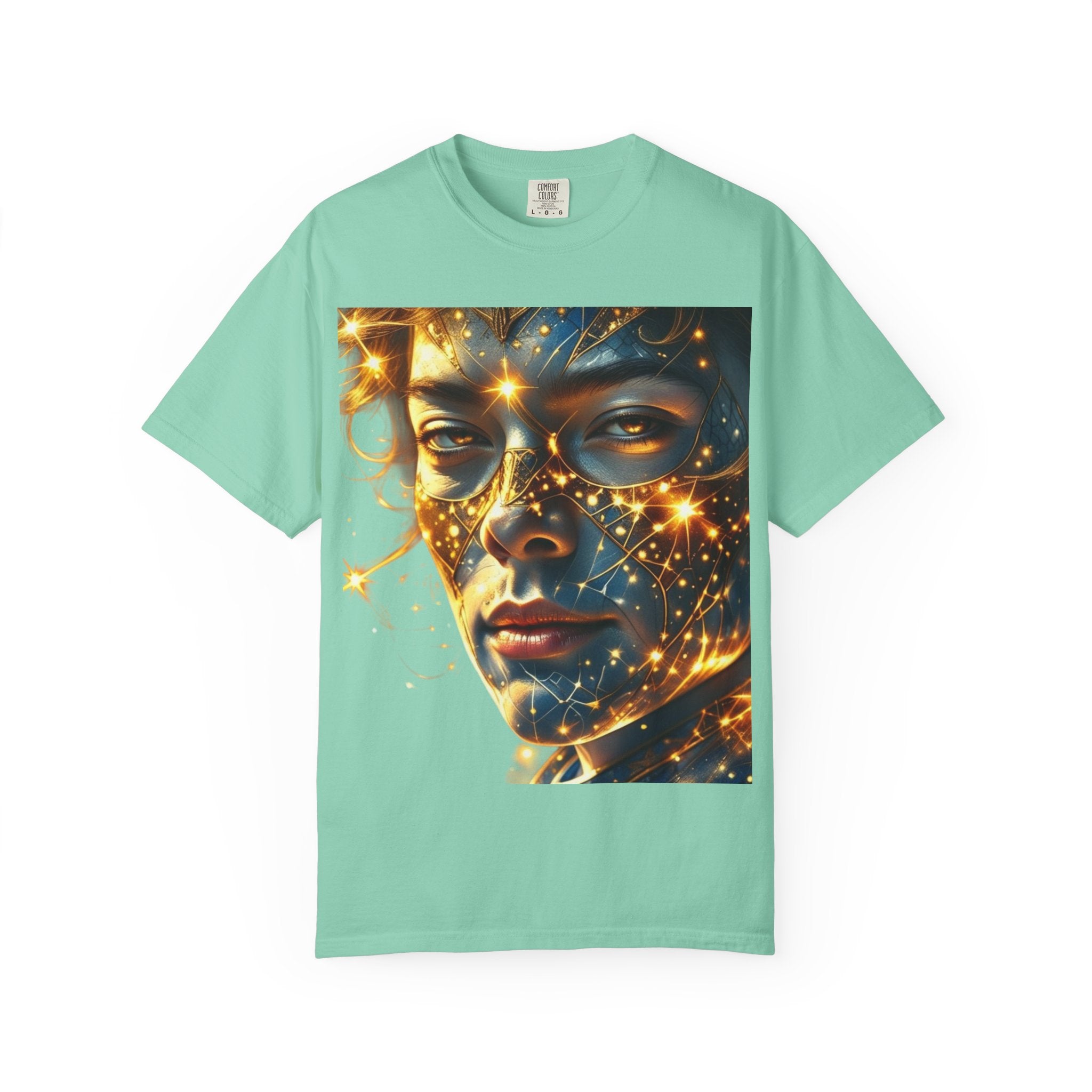 PRB Celestial Glow Unisex Graphic T-Shirt | Luminous Portrait Tee by Power Runs Black
