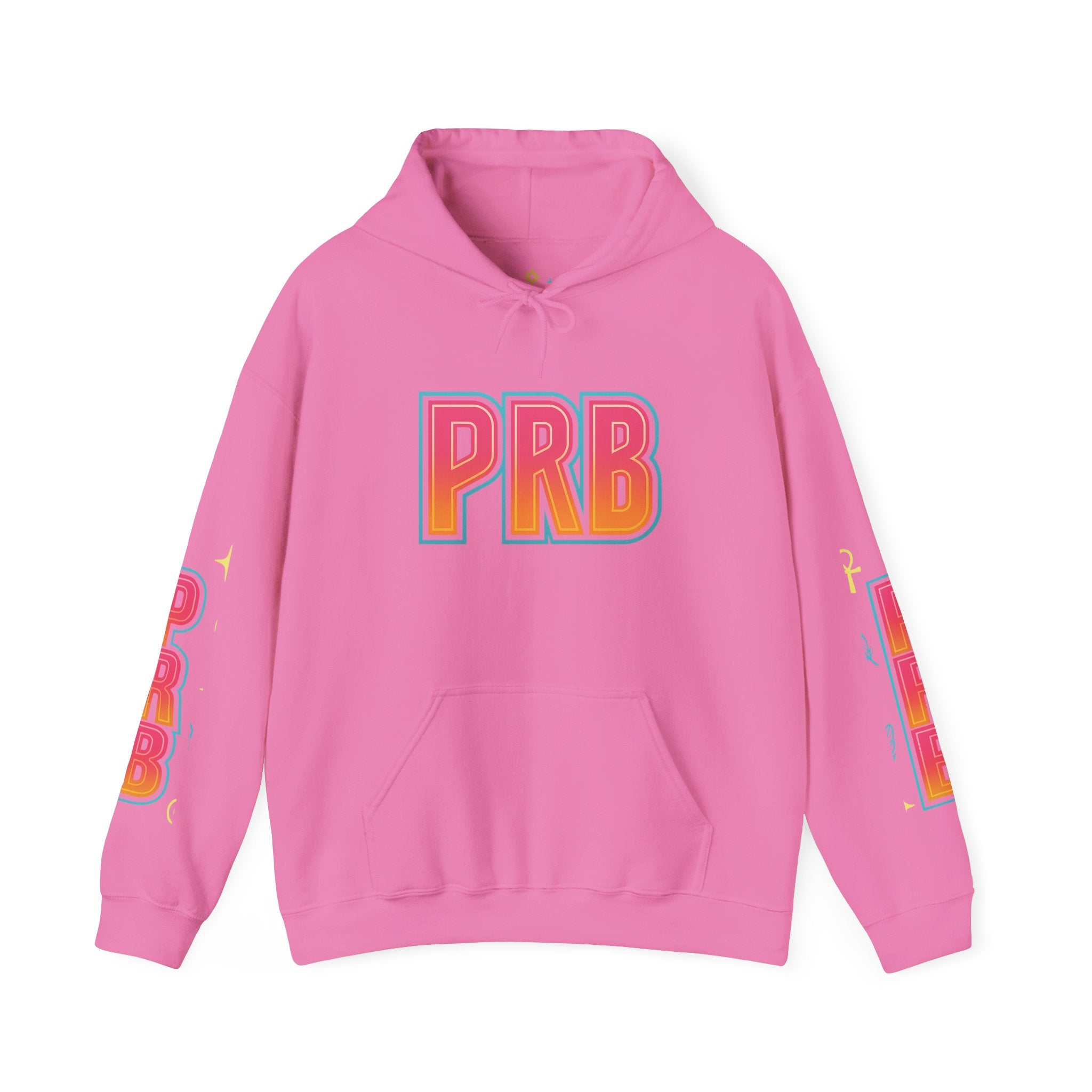 PRB Graphic Hoodie — Colorful Cityscape Pullover by Power Runs Black
