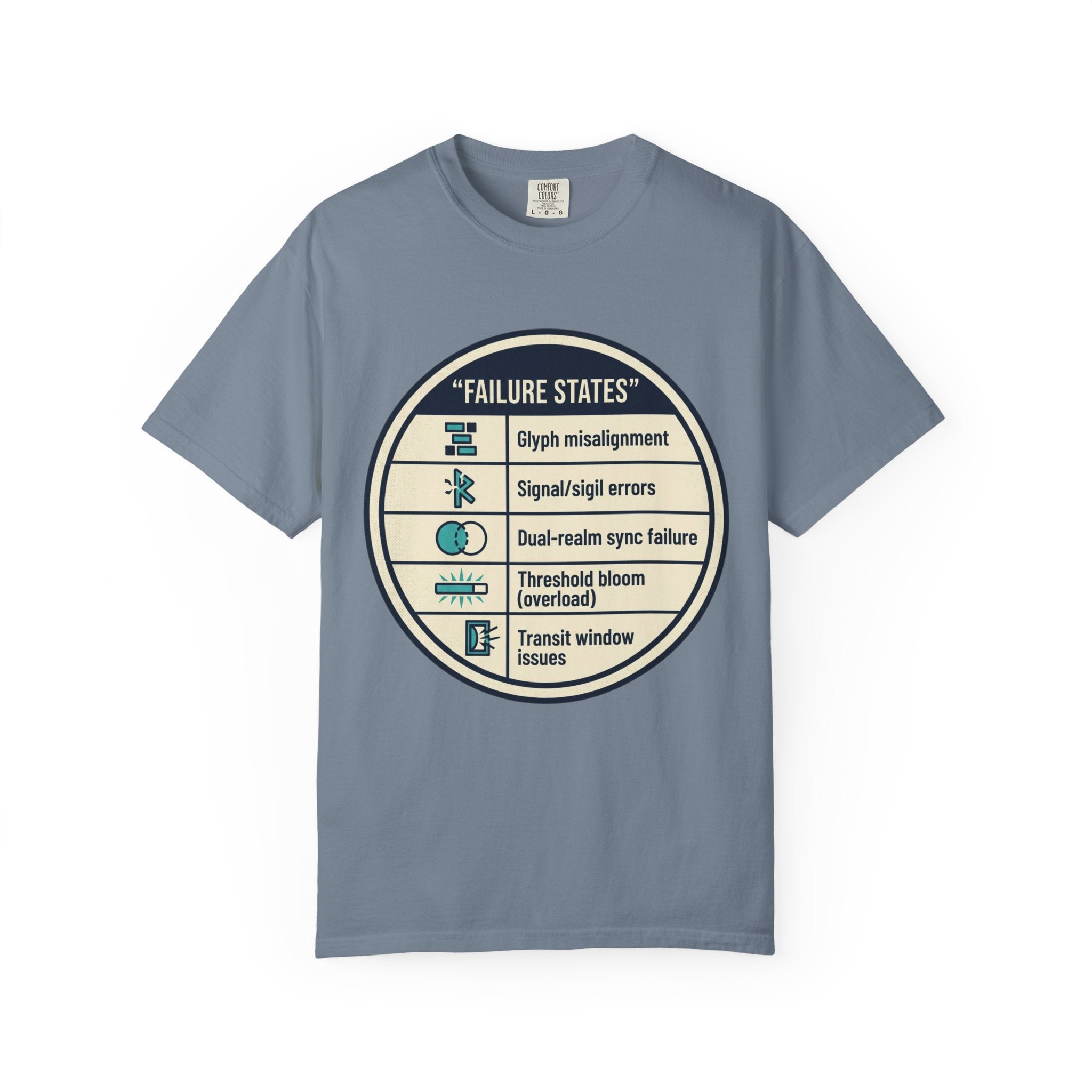 Power Runs Black PRB Failure States T-Shirt — Sci‑Fi Status Badge Graphic Tee by Printify