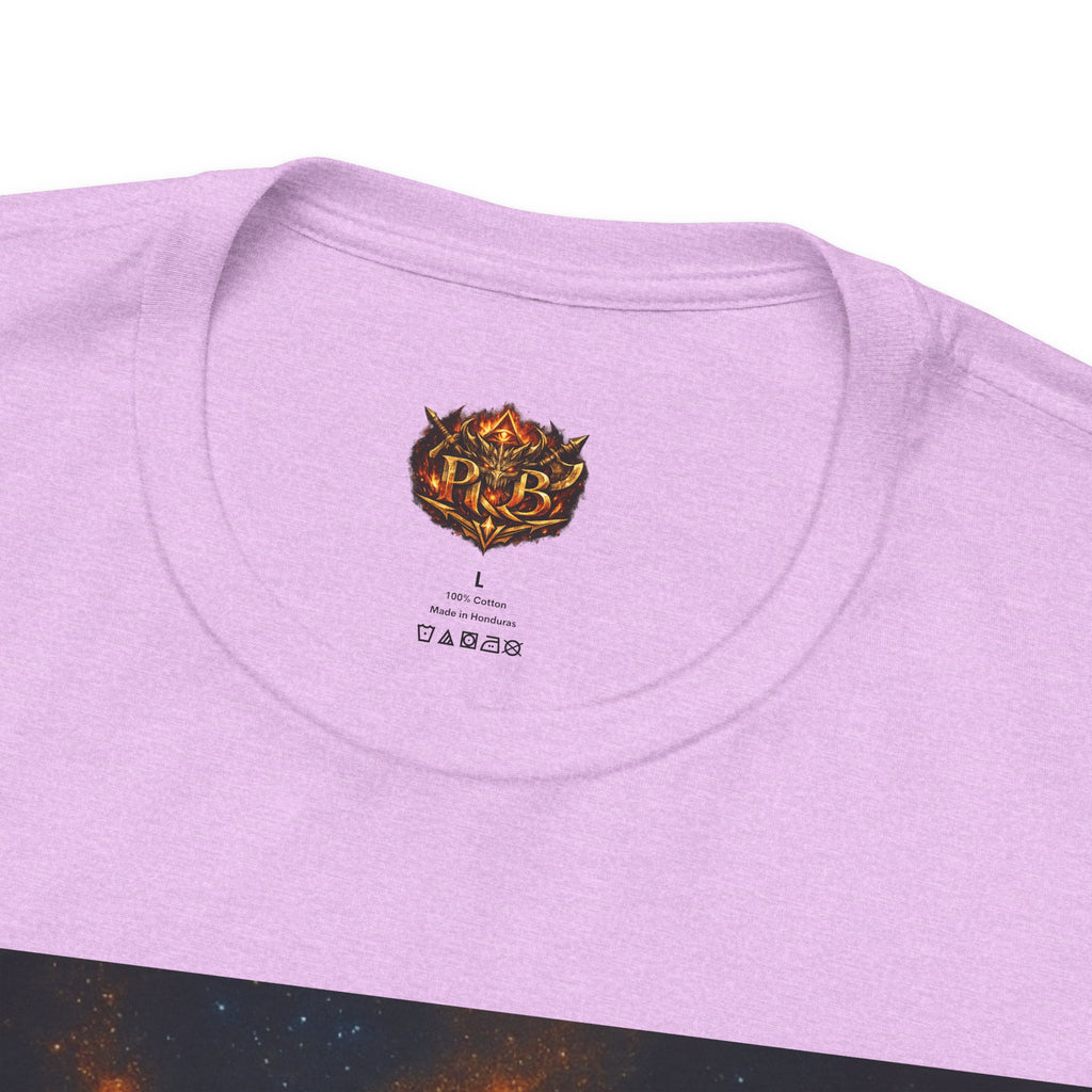 Power Runs Black PRB The Starbound Seven Tee – Retro Cosmic Superhero Poster Shirt by Power Runs Black