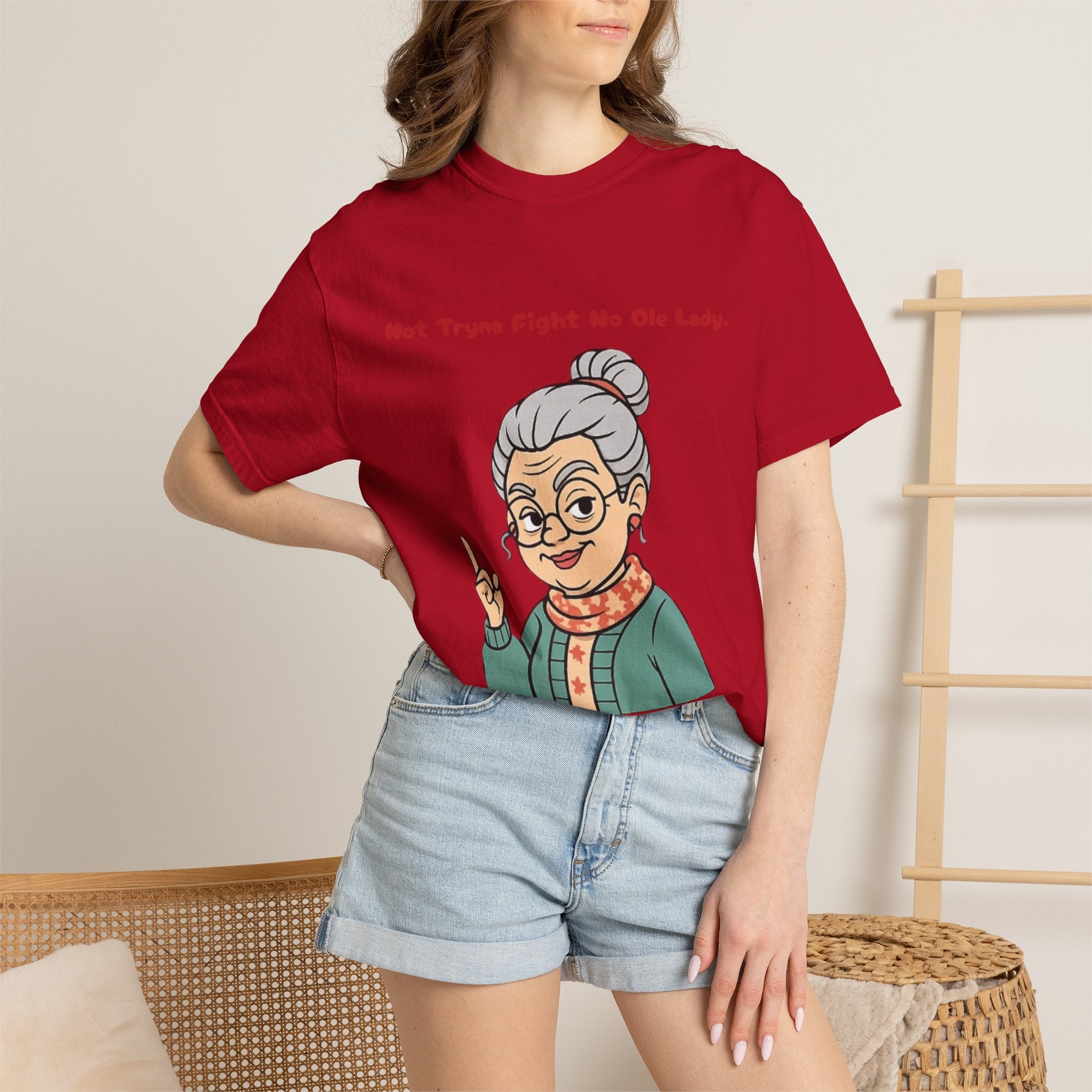 PRB Not Tryna Fight No Ole Lady T-shirt | Funny Grandma Graphic Tee by Printify