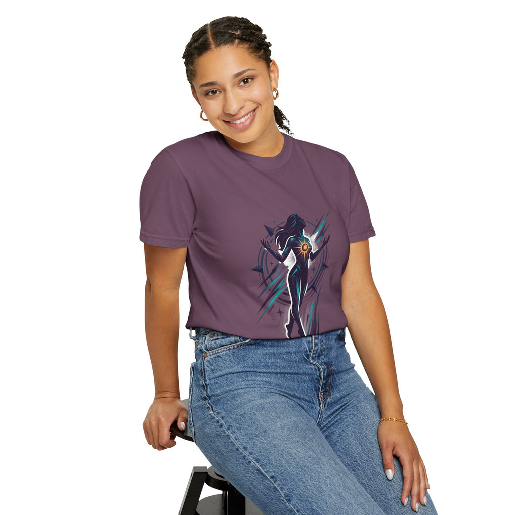 Power Runs Black PRB Ascension Graphic T-Shirt — Cosmic Silhouette Tee by Power Runs Black