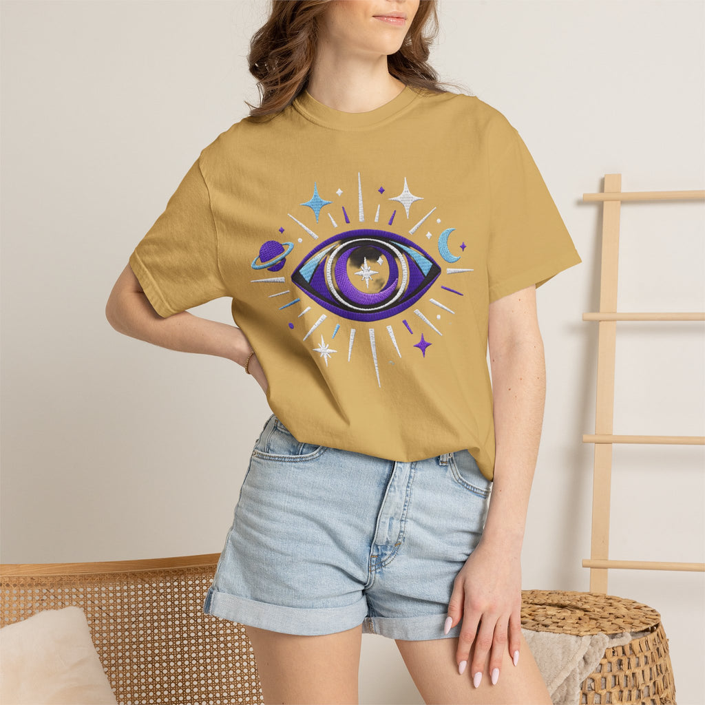 PRB Mystic All-Seeing Eye T-shirt | Cosmic Moon and Stars by Power Runs Black