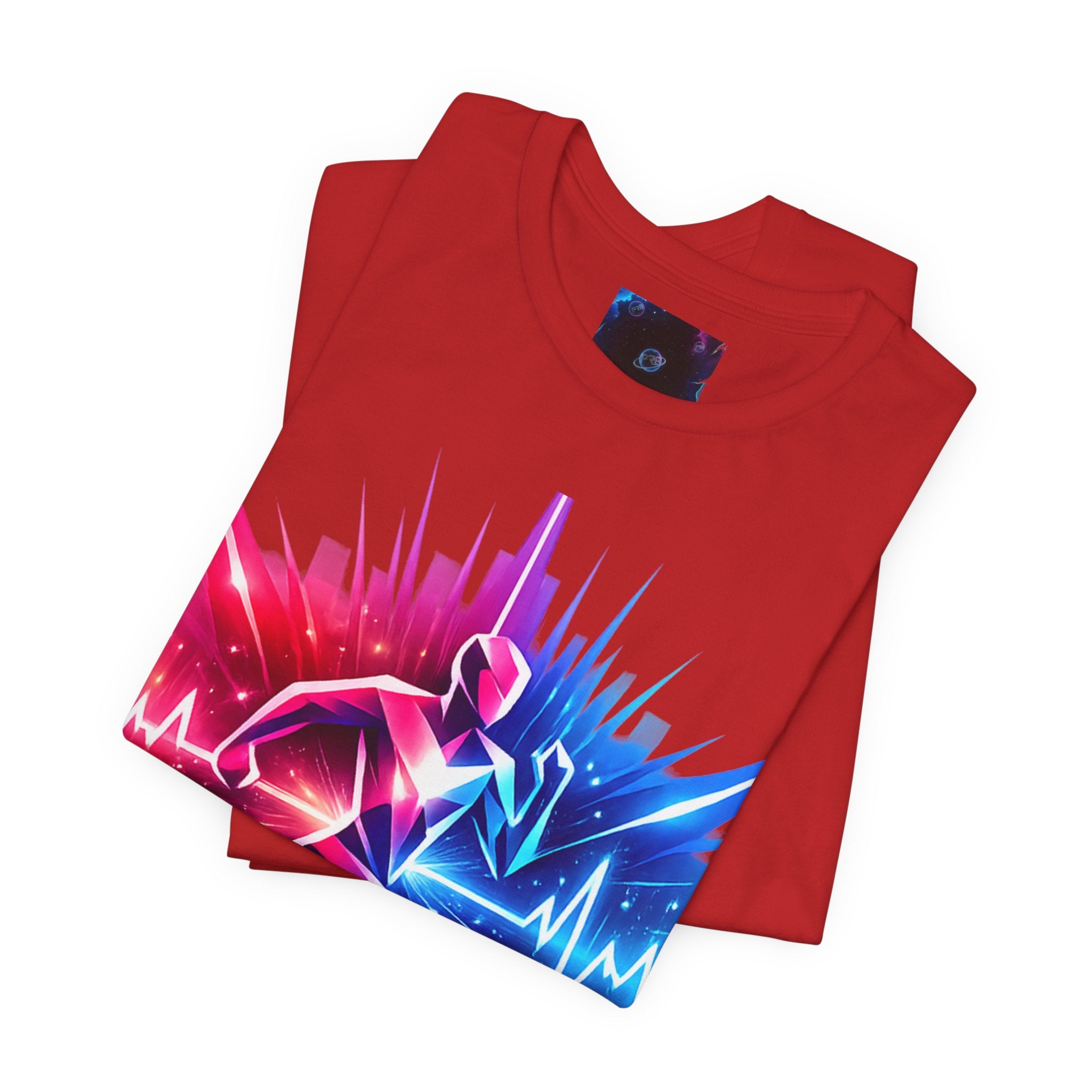Power Runs Black PRB Running Pulse Graphic Tee — Neon Runner Heartbeat Sports T‑Shirt by Power Runs Black