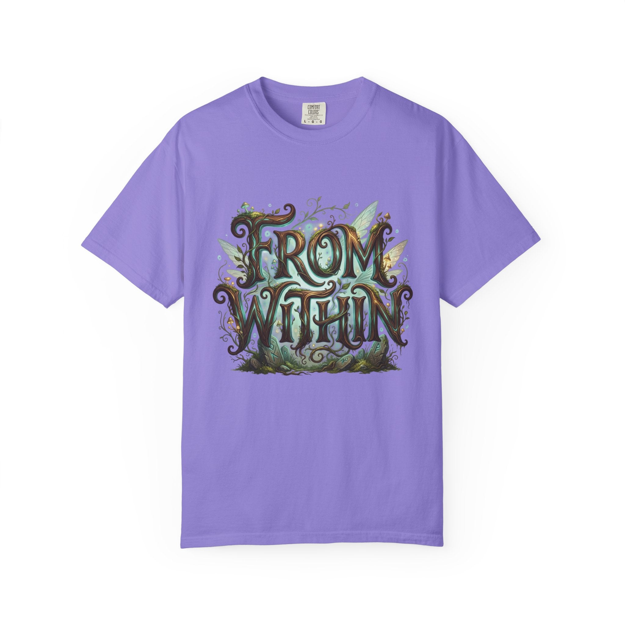 PRB From Within T-shirt | Nature Typography Forest Illustration by Power Runs Black