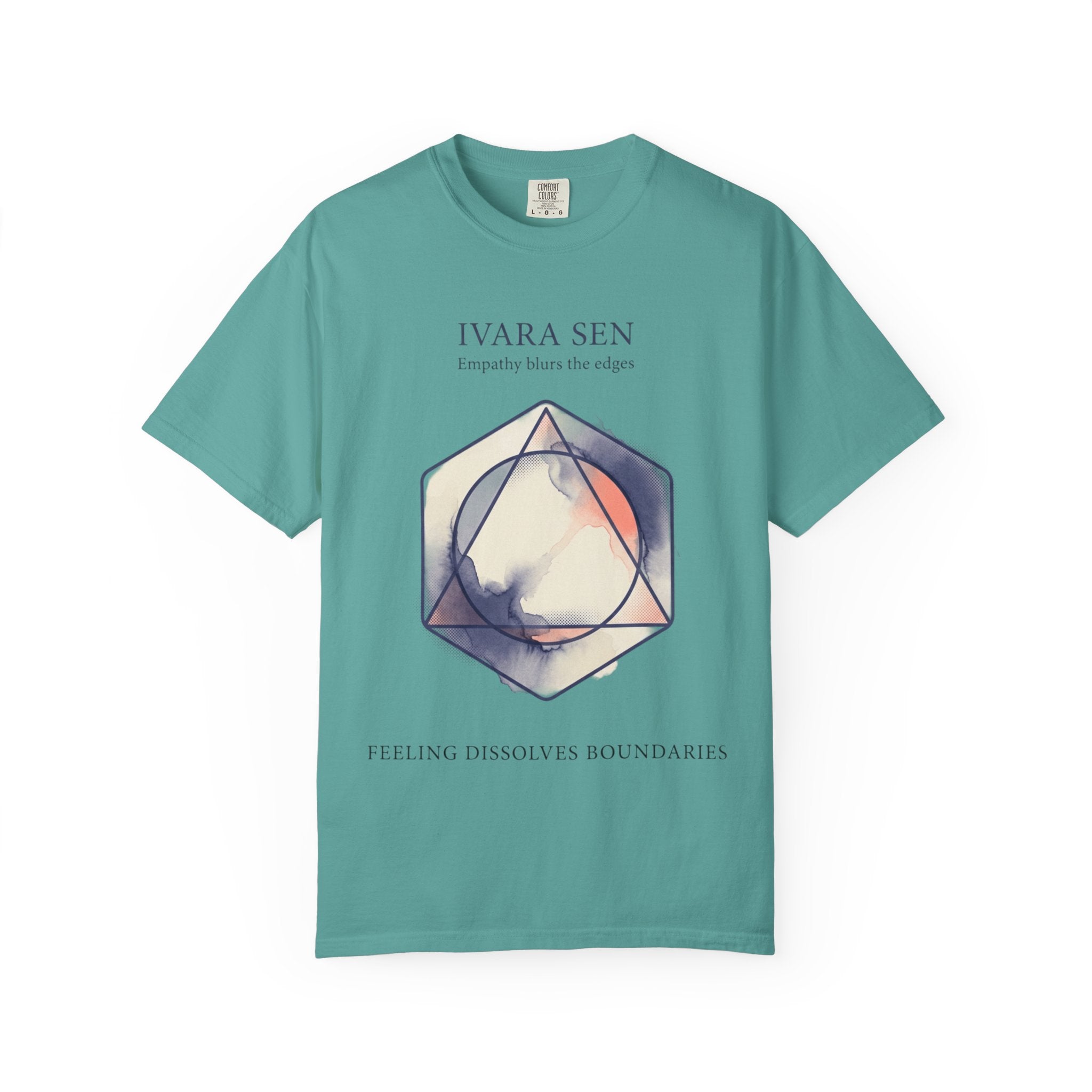 Power Runs Black PRB Abstract Geometric Tee — “Ivara Sen: Feeling Dissolves Boundaries” by Power Runs Black