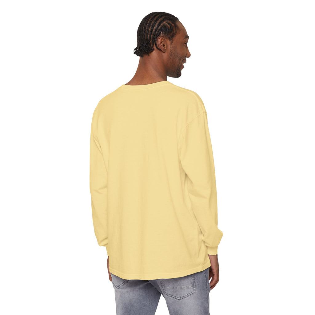 PRB Neon City Skyline Long Sleeve Shirt | Urban Nightscape Illustration by Power Runs Black