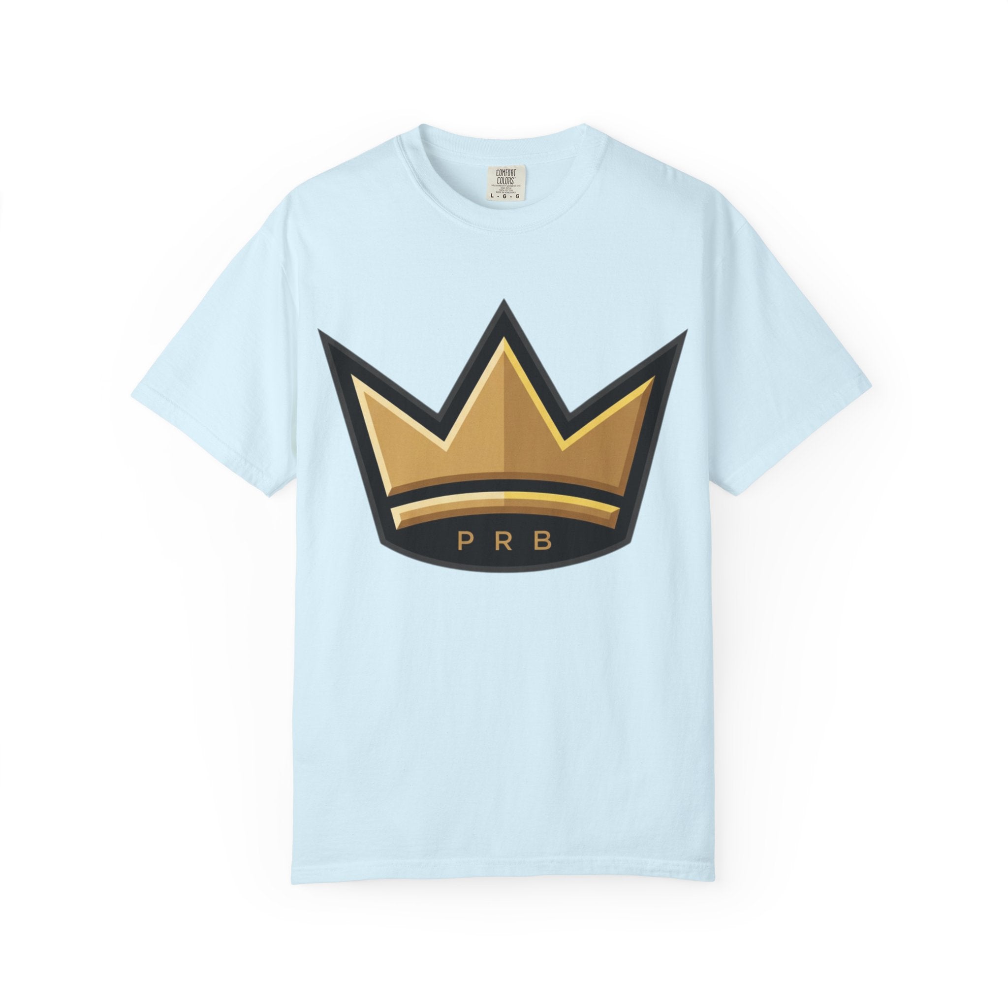 PRB Crown & Cosmos Graphic T-Shirt | Gold Royal Crest & Celestial Back by Printify