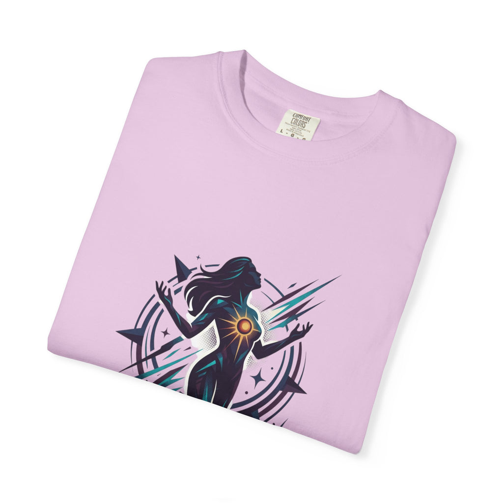 Power Runs Black PRB Ascension Graphic T-Shirt — Cosmic Silhouette Tee by Printify