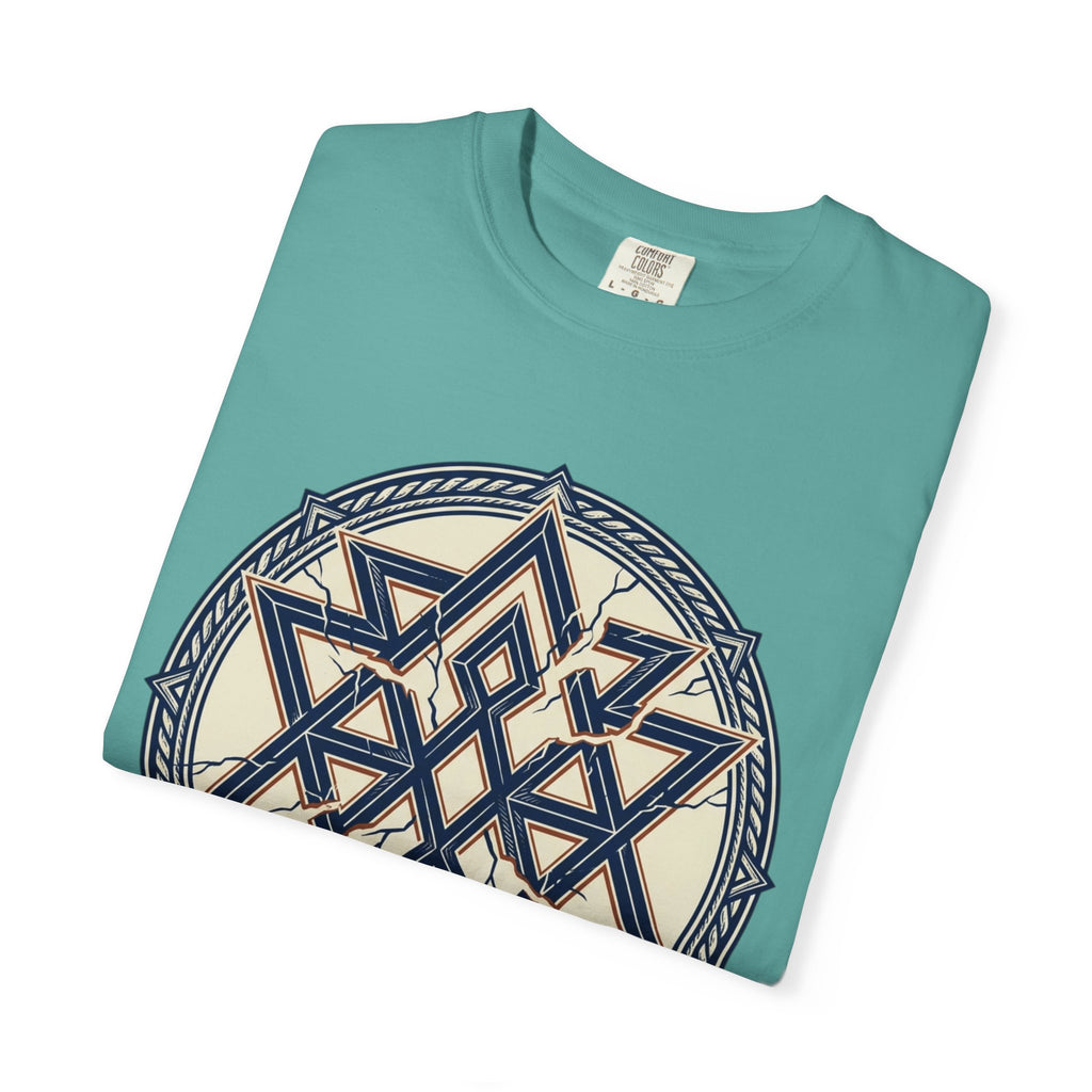 Power Runs Black PRB Geometric Star Mandala T-Shirt — "Control Fractures the Flow" Graphic Tee by Power Runs Black