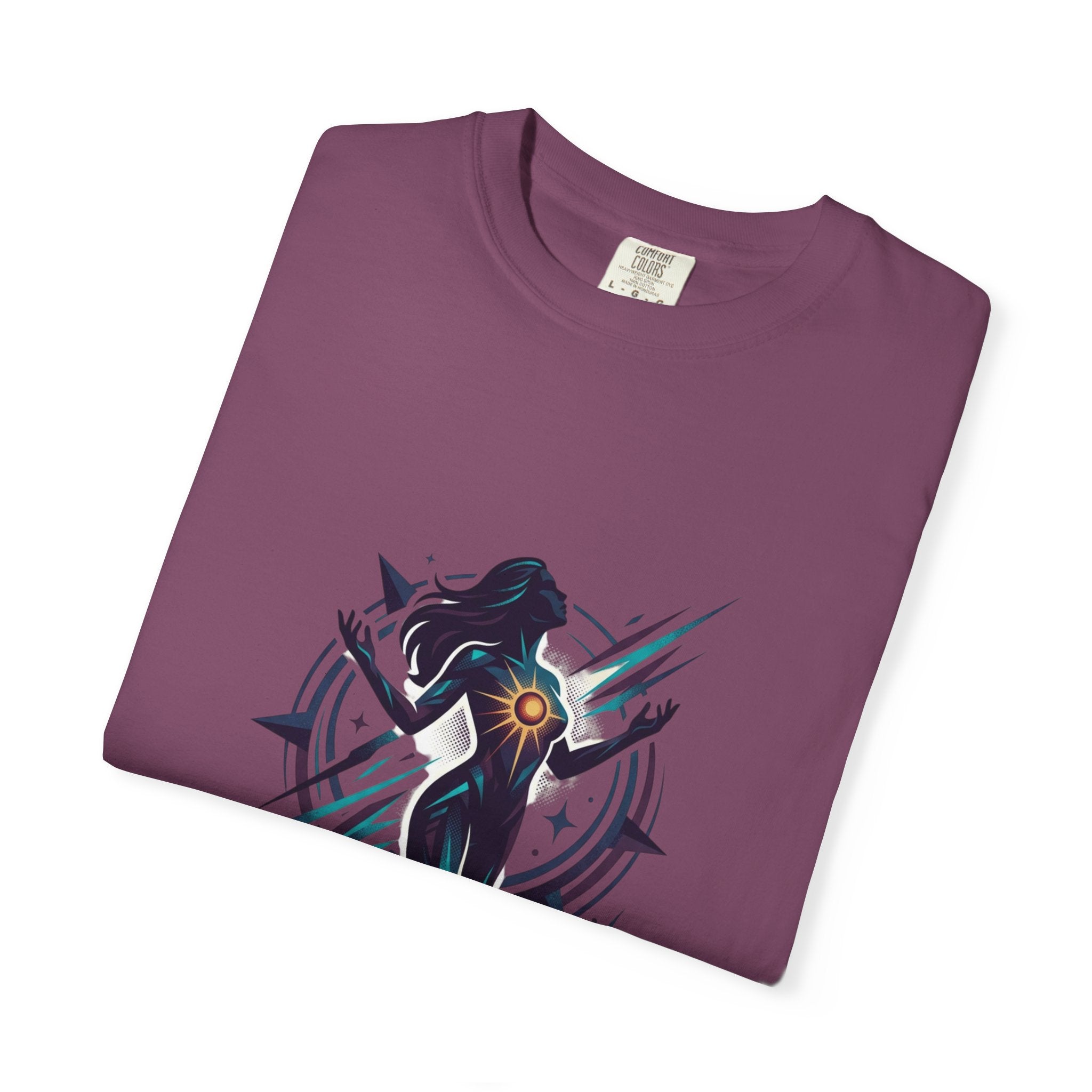 Power Runs Black PRB Ascension Graphic T-Shirt — Cosmic Silhouette Tee by Printify