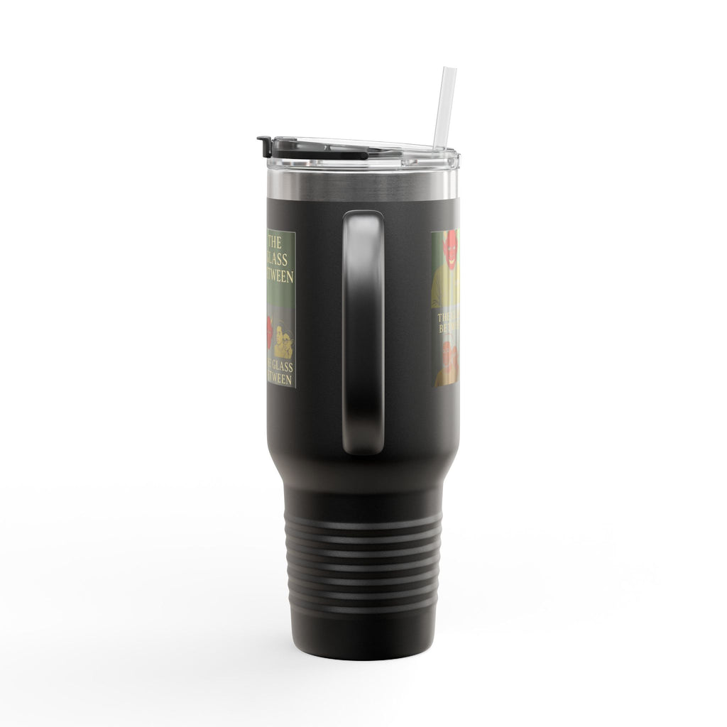 PRB The Glass Between collage travel mug | 40oz insulated tumbler by Printify