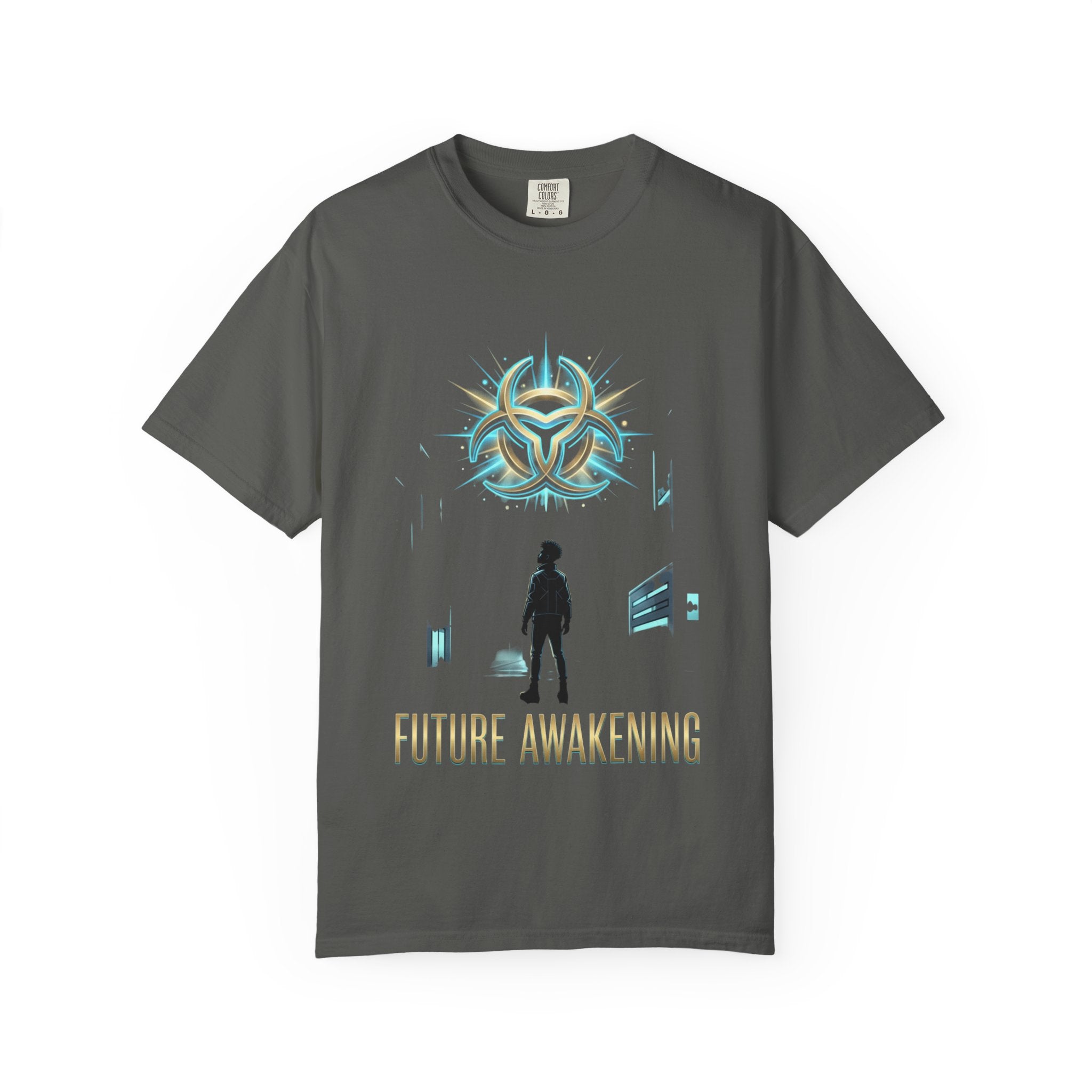 PRB Future Awakening T-Shirt | Sci-Fi Silhouette Graphic Tee by Printify