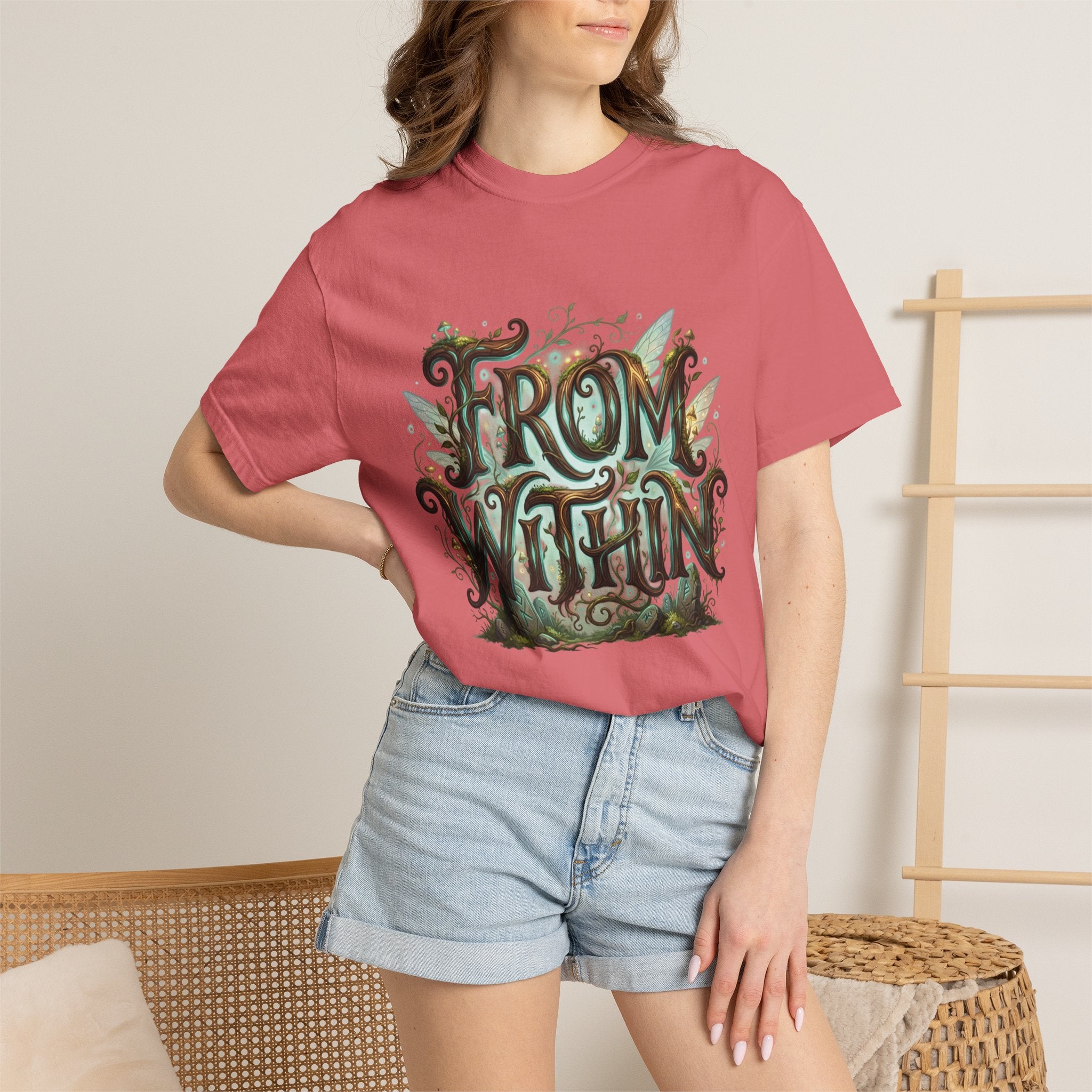 PRB From Within T-shirt | Nature Typography Forest Illustration by Power Runs Black