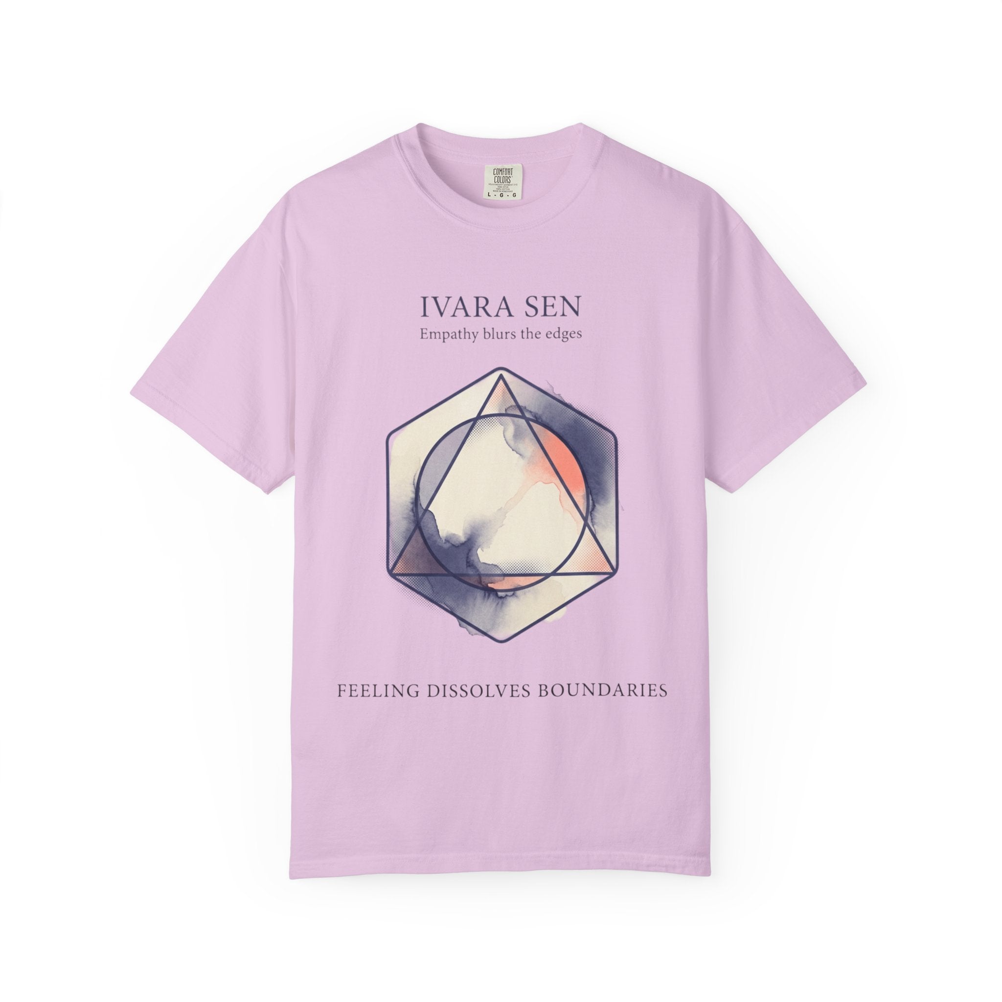 Power Runs Black PRB Abstract Geometric Tee — “Ivara Sen: Feeling Dissolves Boundaries” by Power Runs Black