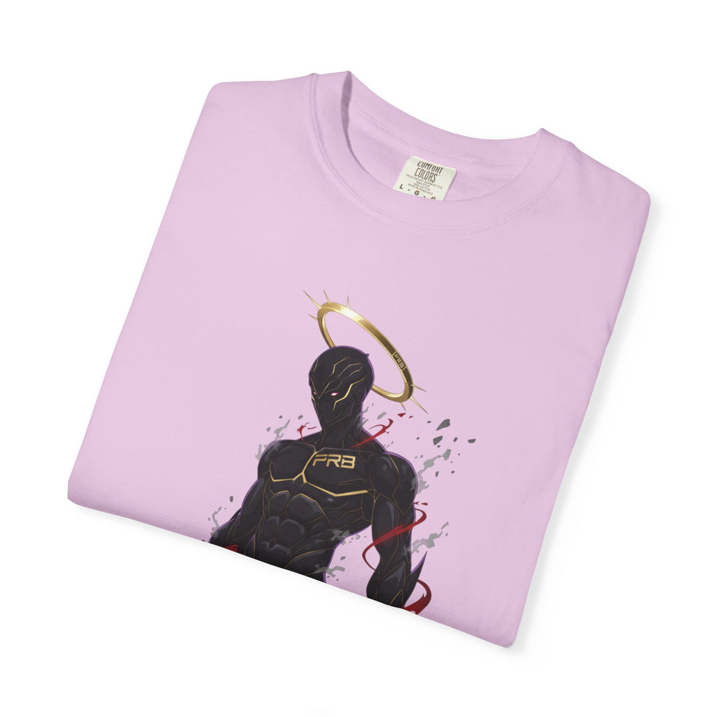 PRB Shadow Hero Graphic T-Shirt — Haloed Vigilante Illustration by Printify