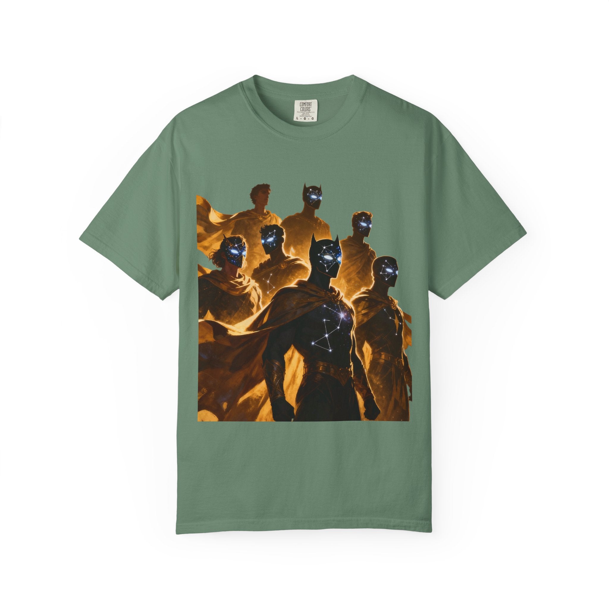 PRB Cosmic Heroes Graphic Tee (Golden Cloaks & Starry Faces) by Power Runs Black
