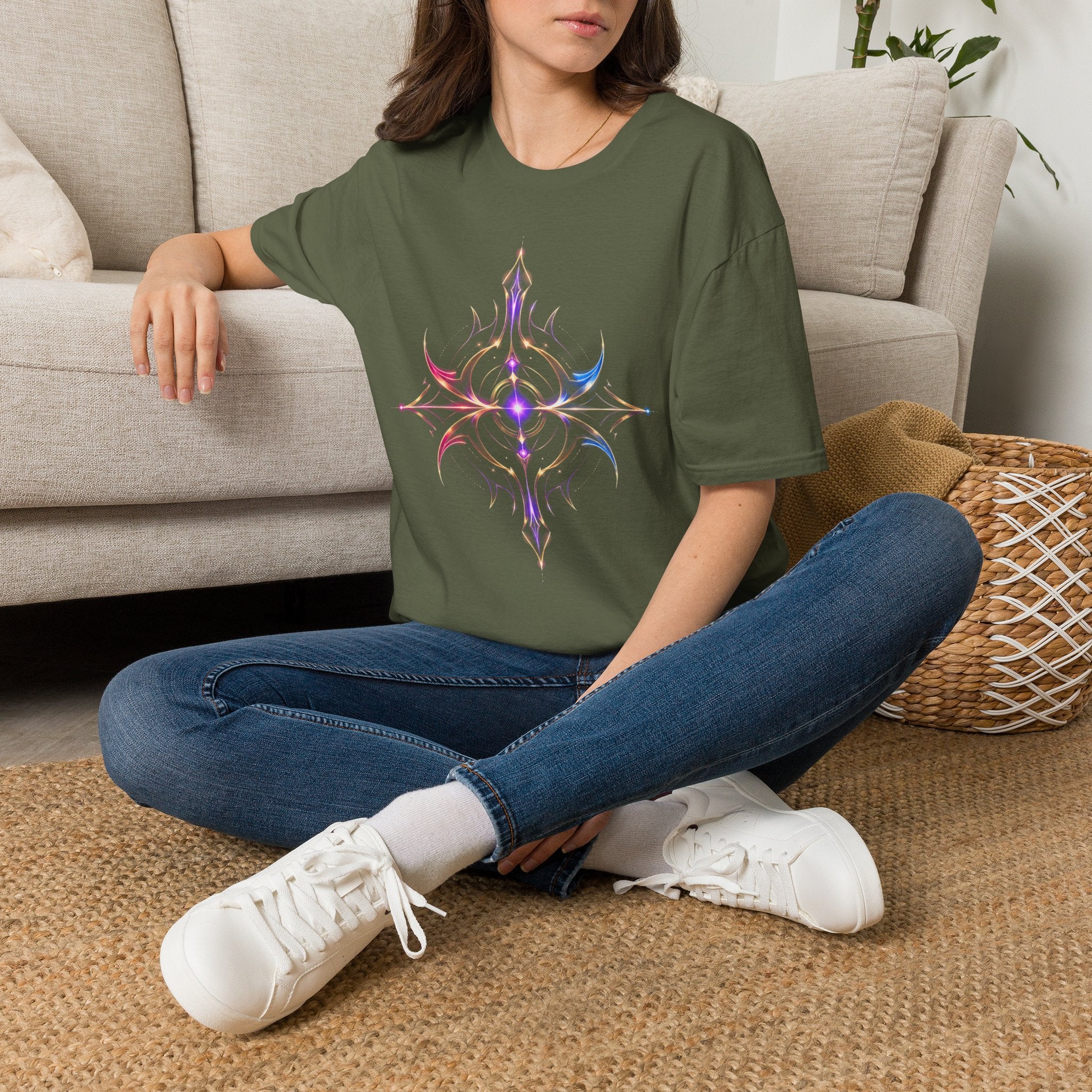 Power Runs Black PRB Pretty Rich Bitch The Collection Mystic Mandala Tee — Subtle Pastel Spiritual Graphic T-Shirt by Printify
