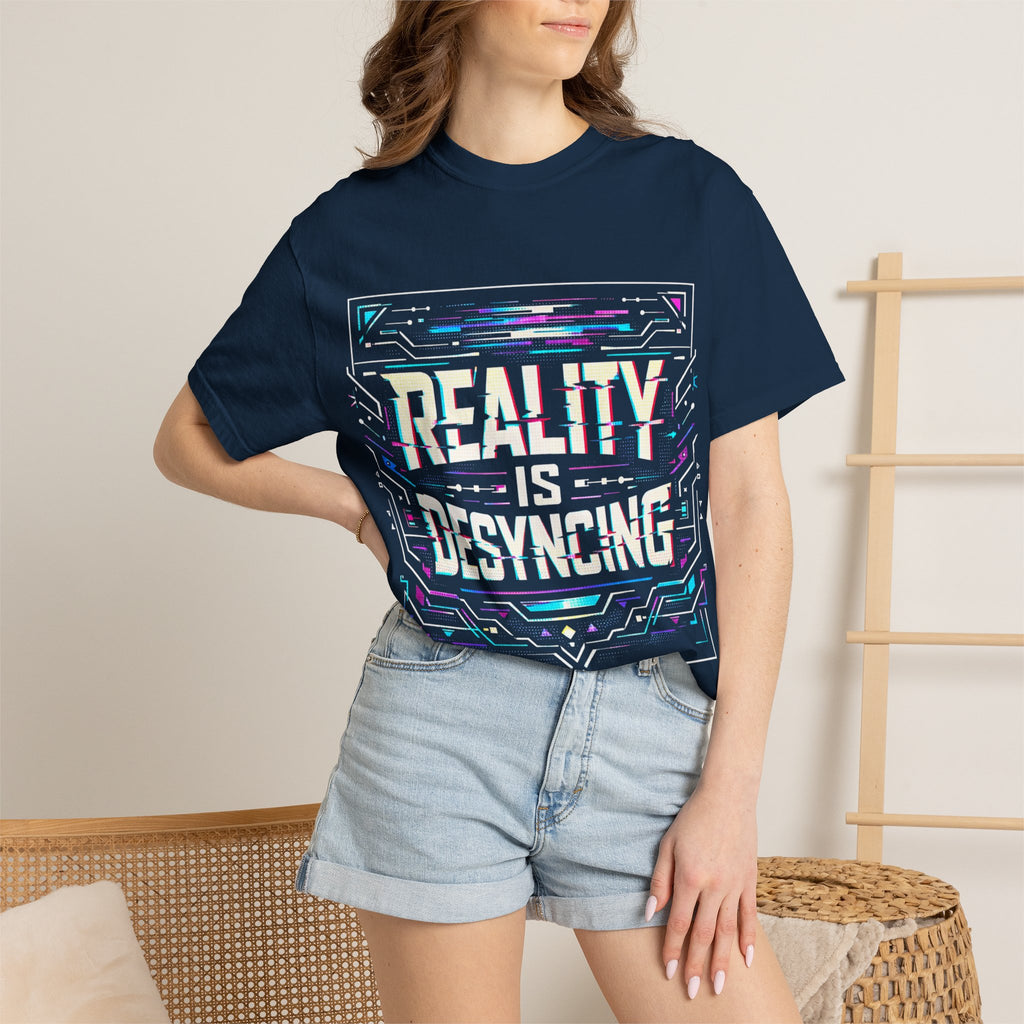Power Runs Black PRB Glitchy Pastel "Reality Is Desyncing" T-Shirt by Power Runs Black