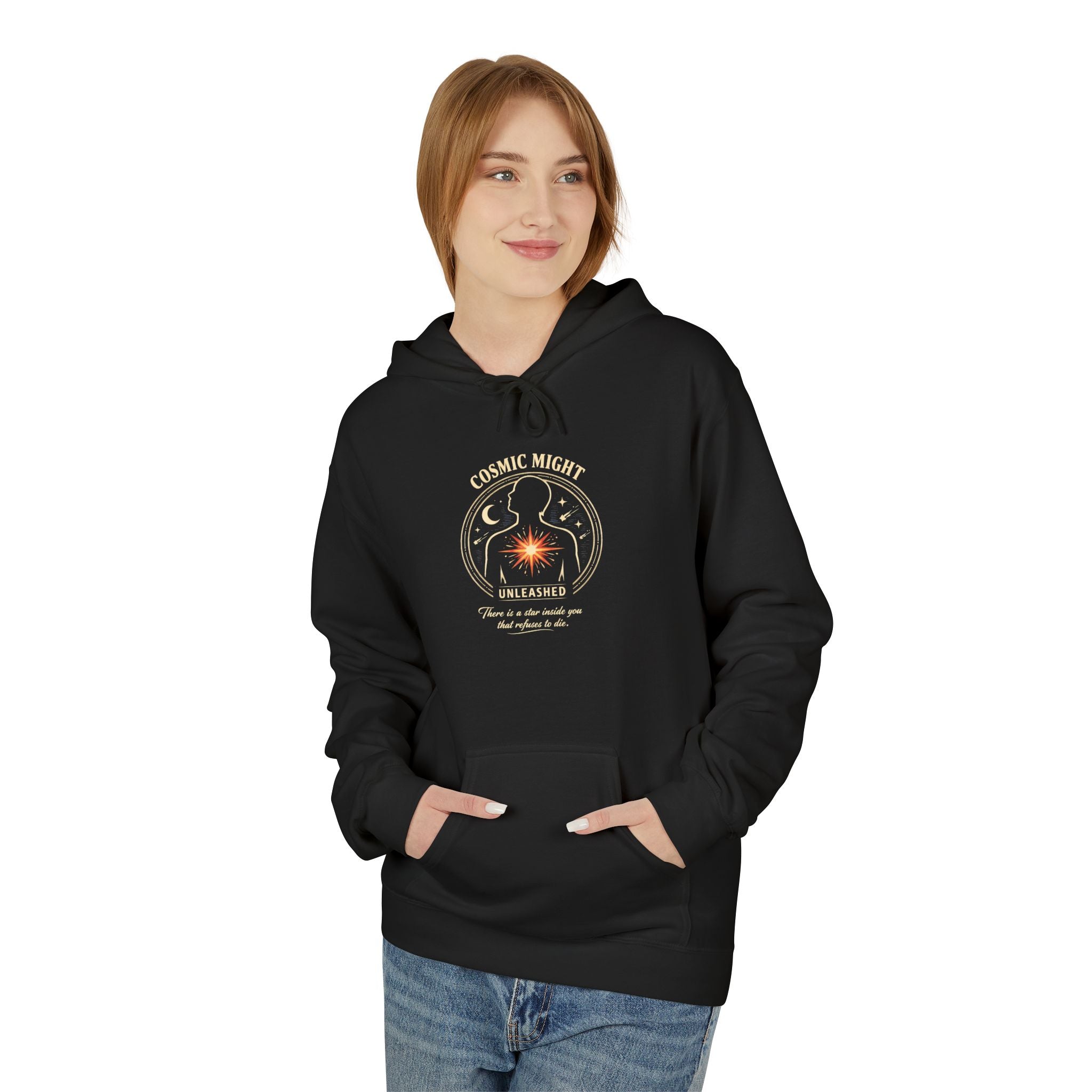 PRB Starforged Flex Cosmic Might Unleashed Hoodie — Unleashed Starburst Graphic Pullover by Power Runs Black