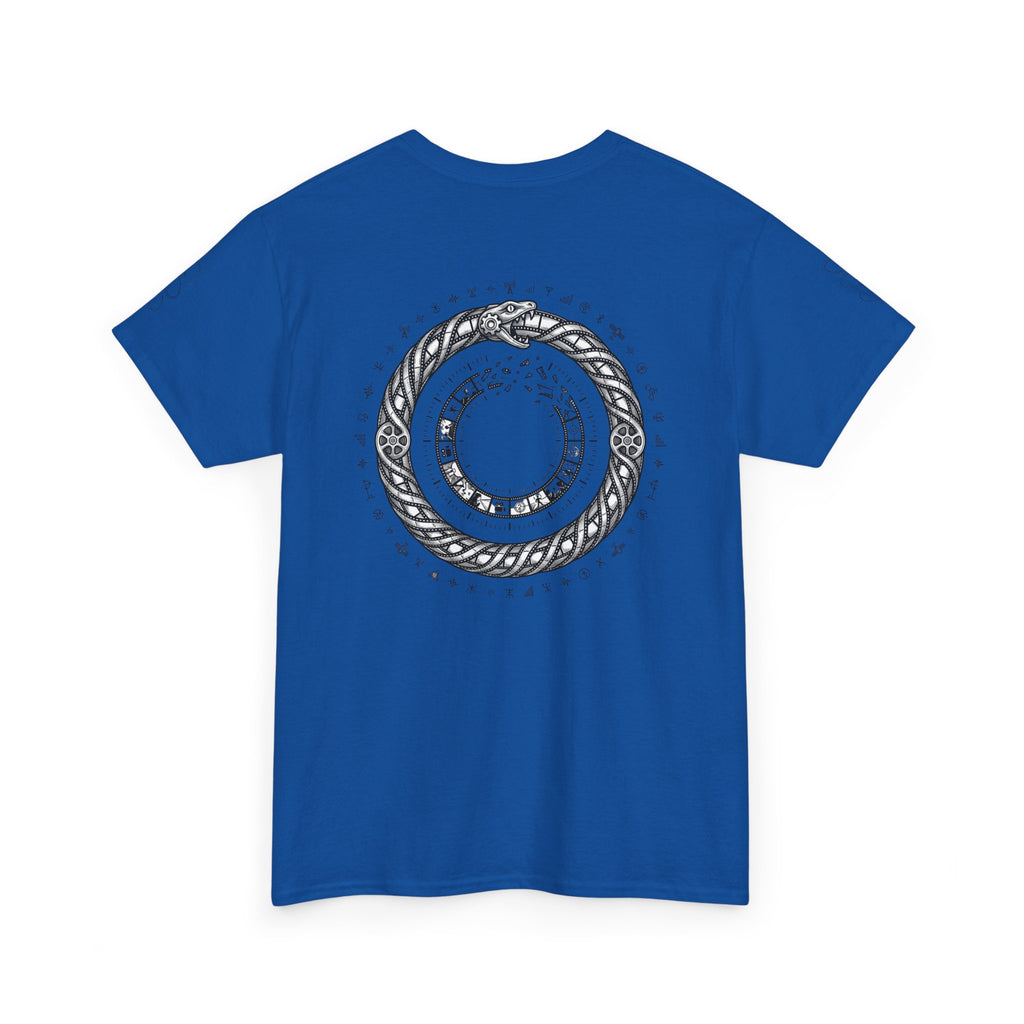 Power Runs Black — "The Agenda of the Arch" Retro TV Ouroboros Graphic Tee by Printify