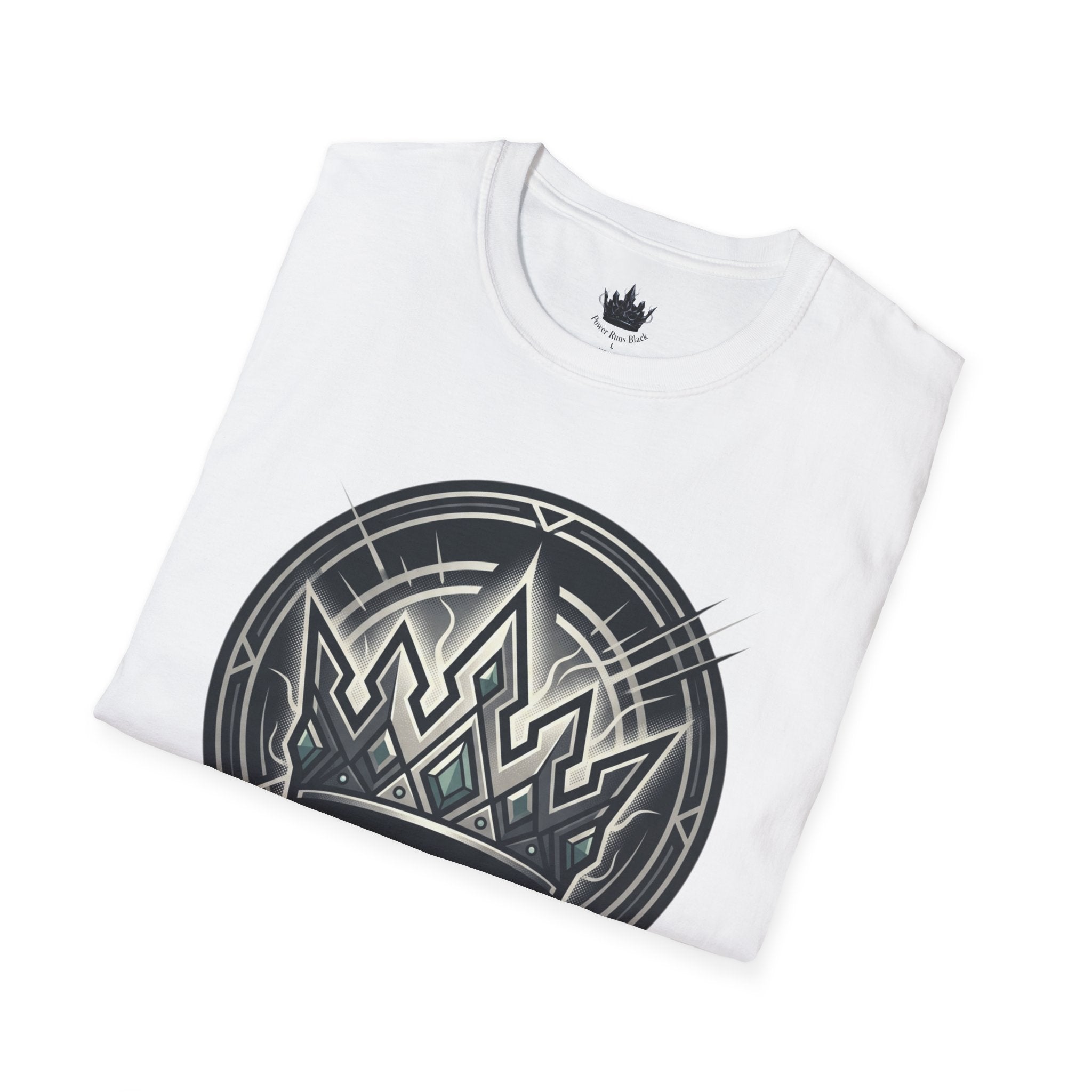 Power Runs Black PRB Crown Variant Graphic T-Shirt — The Crown Variant Emblem by Printify