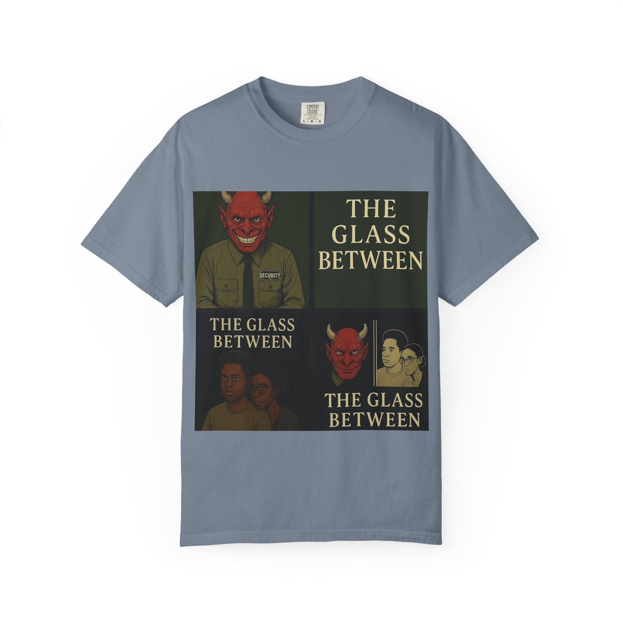 PRB The Glass Between Vintage Collage T-Shirt by Power Runs Black