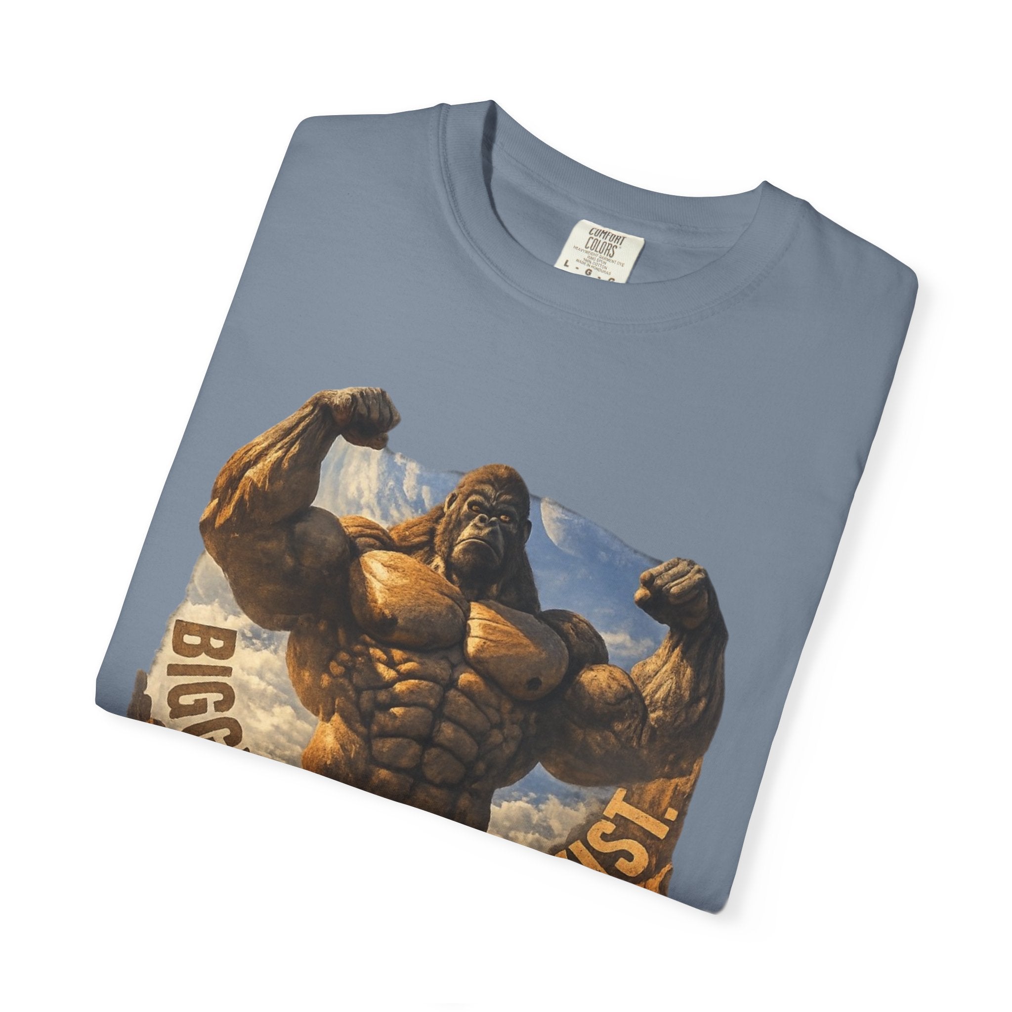 PRB Biggest Flex I Exist T-Shirt — Funny Muscle Gorilla Graphic Tee by Power Runs Black