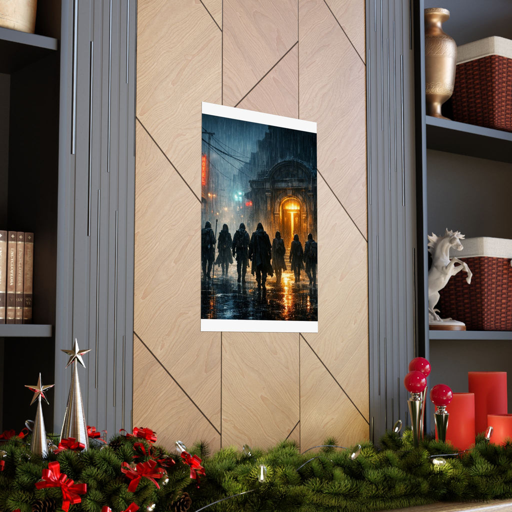 Power Runs Black PRB The Starbound Seven Matte Vertical Posters by Printify