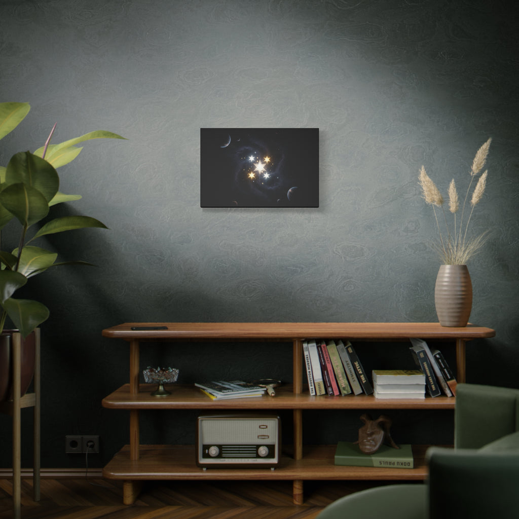 PRB Celestial Star Cluster Matte Canvas Print — Cosmic Planets Wall Art by Printify