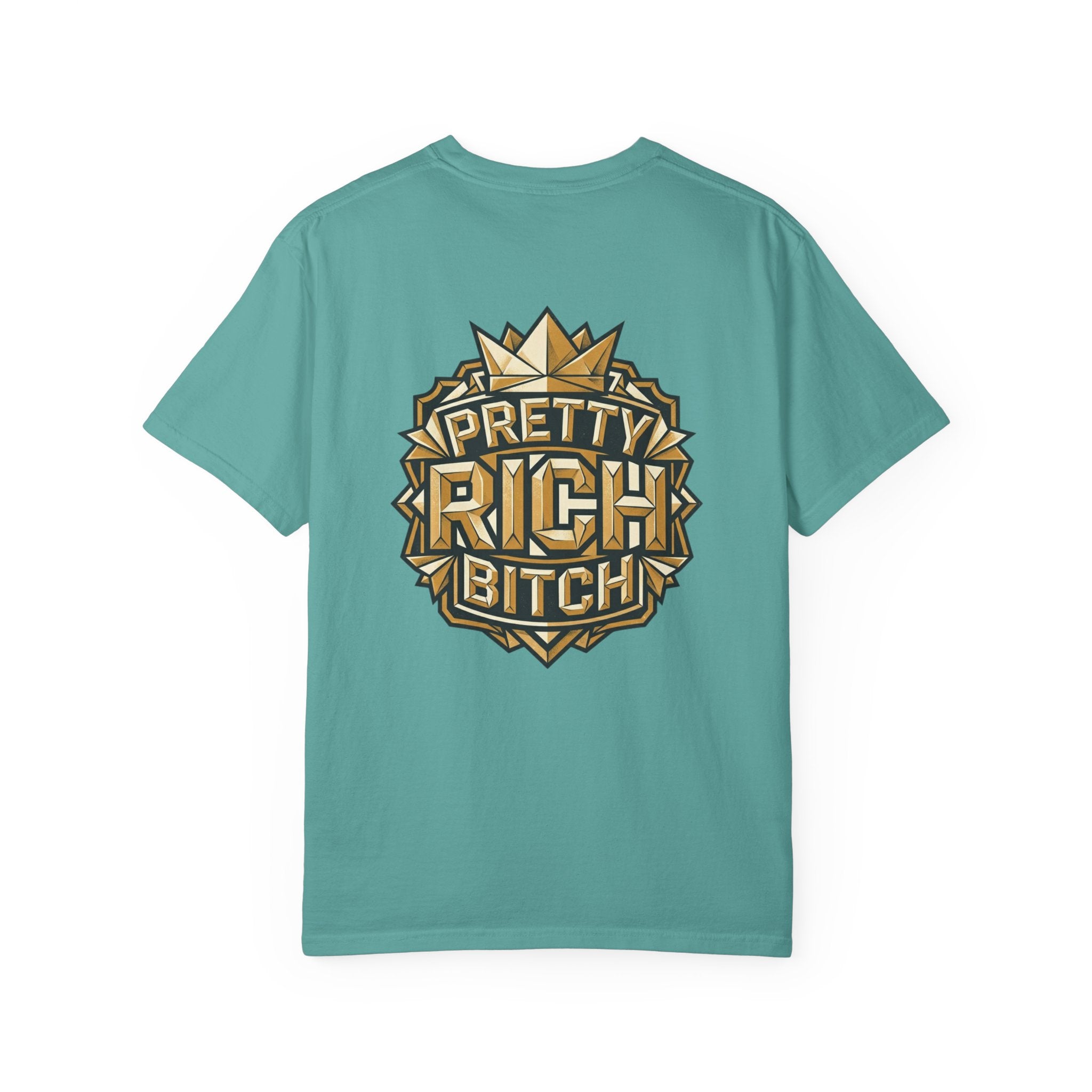 Pretty Rich Bitch The Collection by PRB T-Shirt — Bold Graphic Tee with Empowered Woman Portrait by Power Runs Black