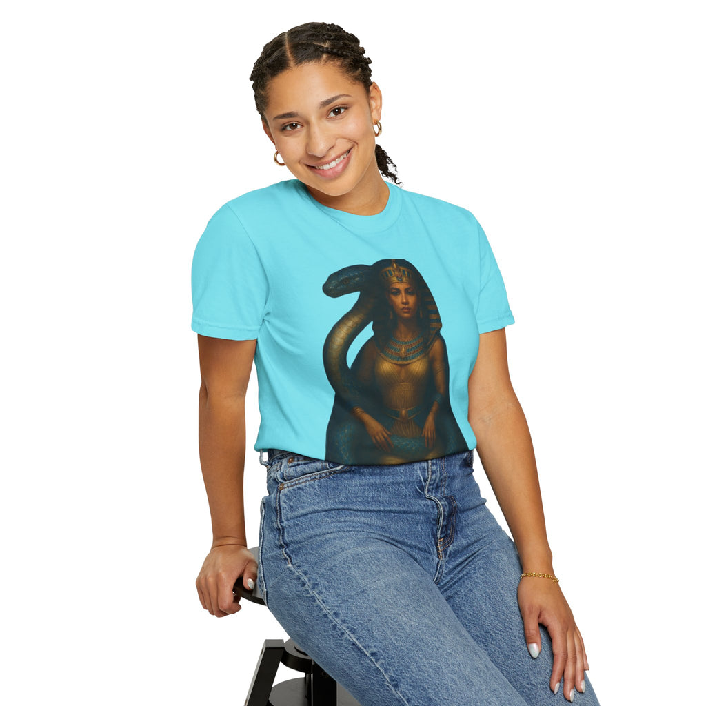 PRB Egyptian Goddess with Snake T-Shirt | Pharaoh Serpent Art Tee by Power Runs Black