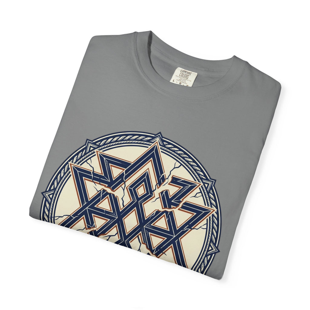 Power Runs Black PRB Geometric Star Mandala T-Shirt — "Control Fractures the Flow" Graphic Tee by Power Runs Black