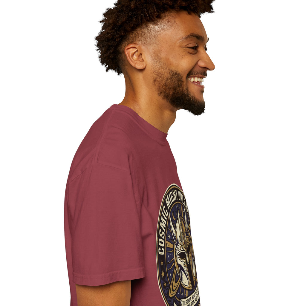 PRB Starforged Flex Cosmic Might Unleashed T-Shirt — Mythic Helmet Graphic Tee by Power Runs Black