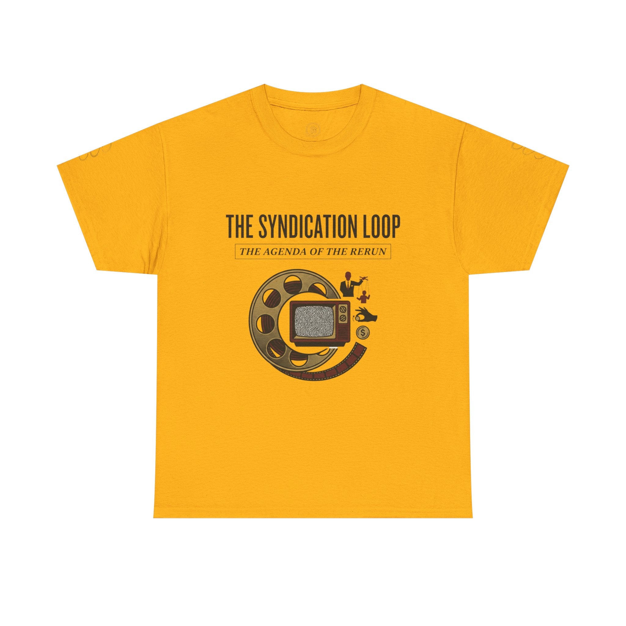 Power Runs Black — "The Agenda of the Arch" Retro TV Ouroboros Graphic Tee by Printify