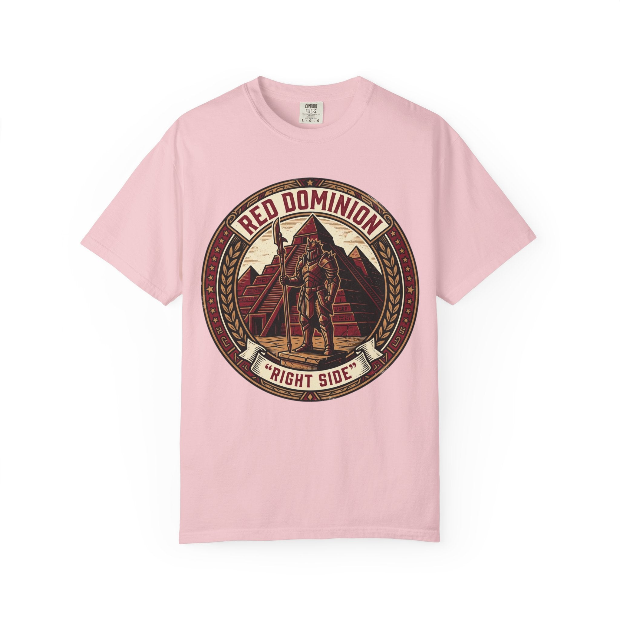Power Runs Black PRB Red Dominion 'Right Side' Graphic T-Shirt by Printify