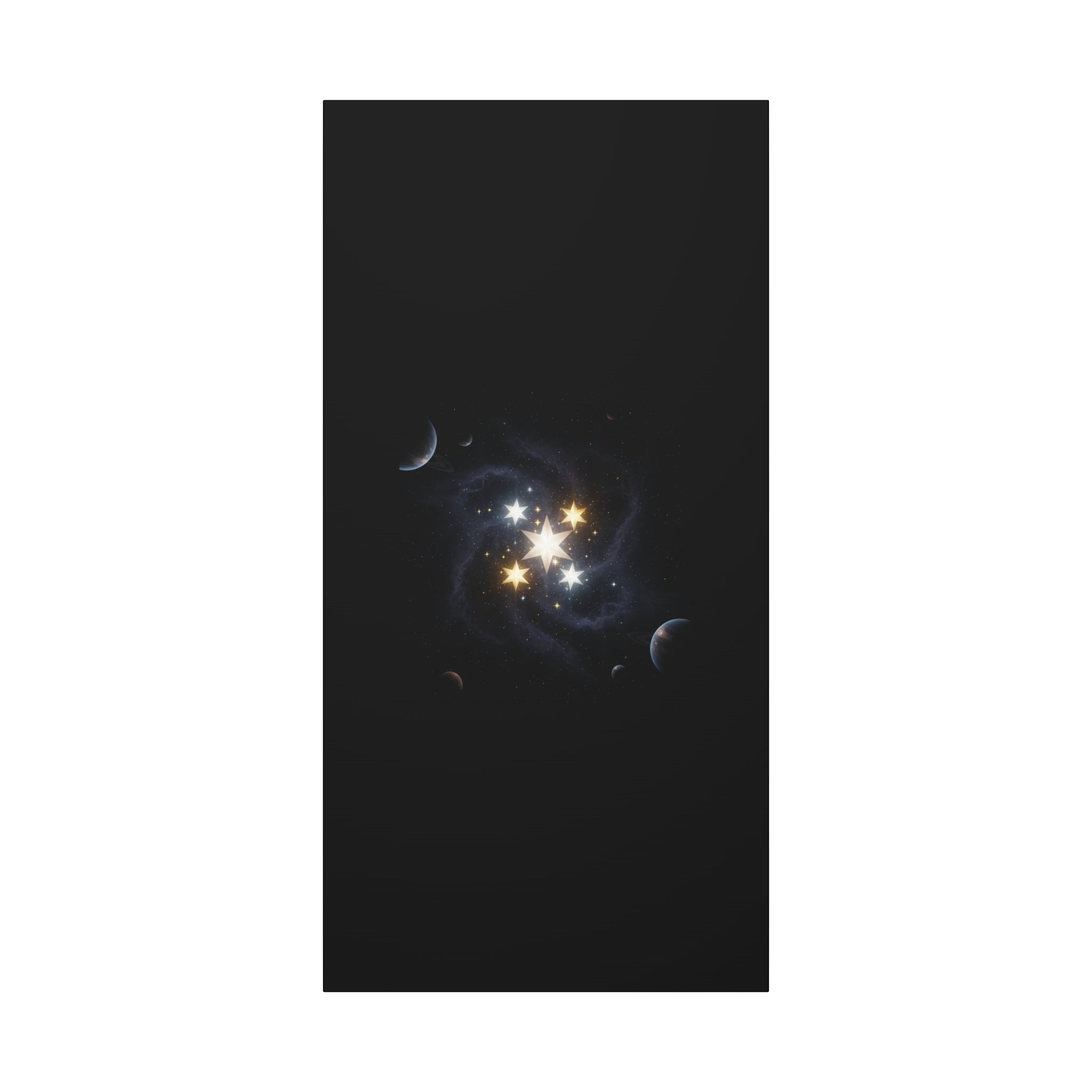 Power Runs Black PRB Glowing Star Constellation Canvas by Power Runs Black